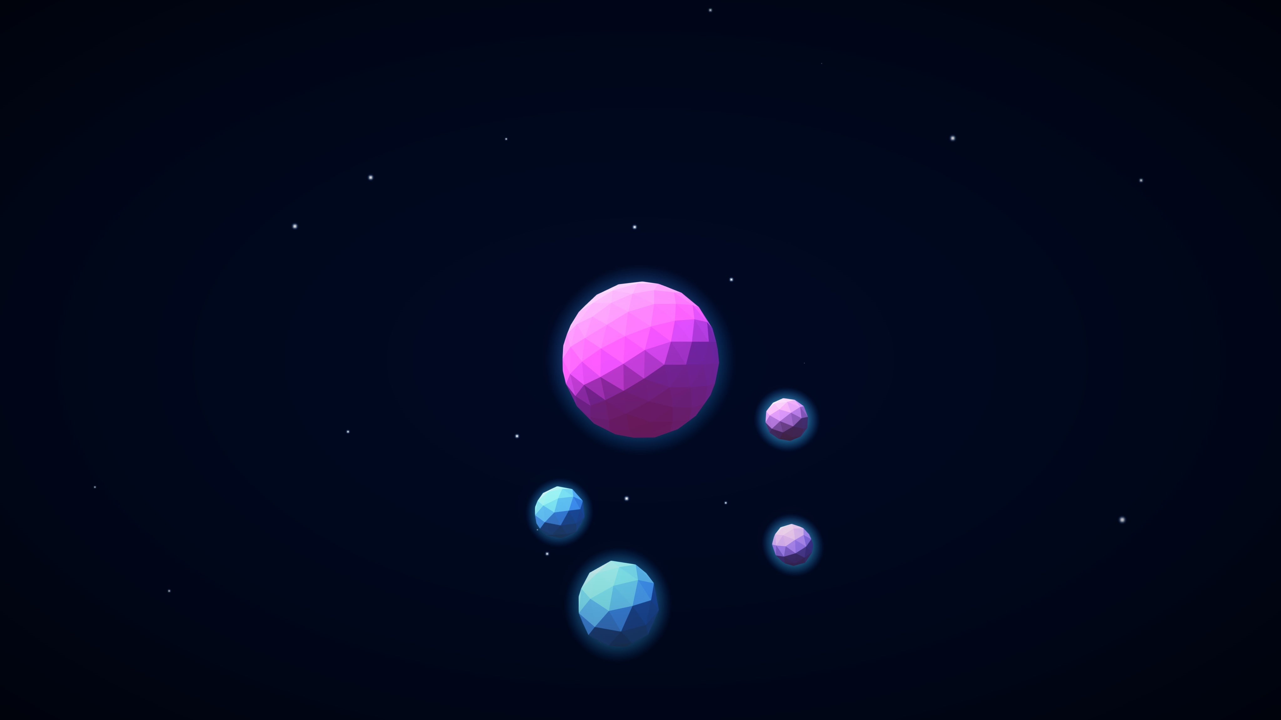 4096x2304 px, space, galaxy, planet, stars, 4K, digital art, HD Wallpaper