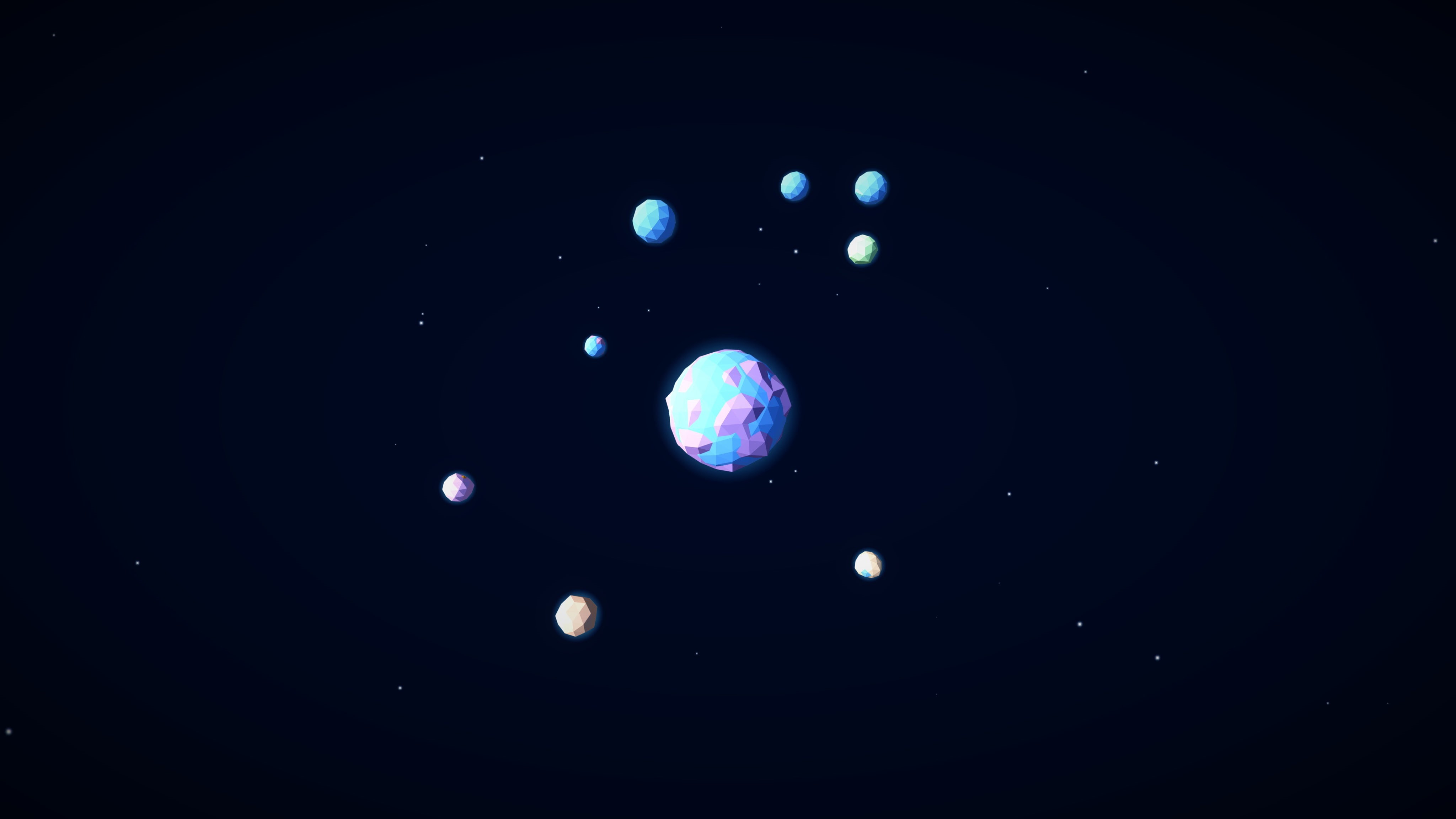 planet, galaxy, digital art, 4K, stars, 4096x2304 px, space, HD Wallpaper