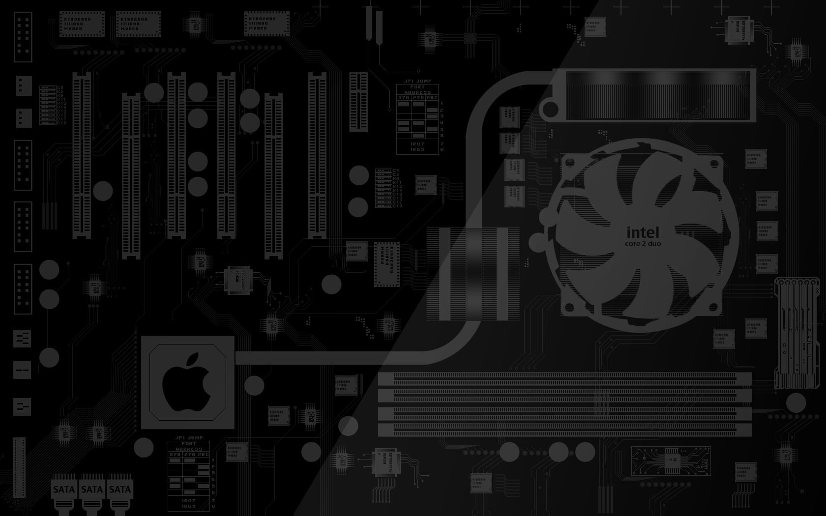 shape, intel, apple, representation, vector, motherboard, black, design, full frame, architecture, sign, text, information, symbol, illustration, communication, HD Wallpaper