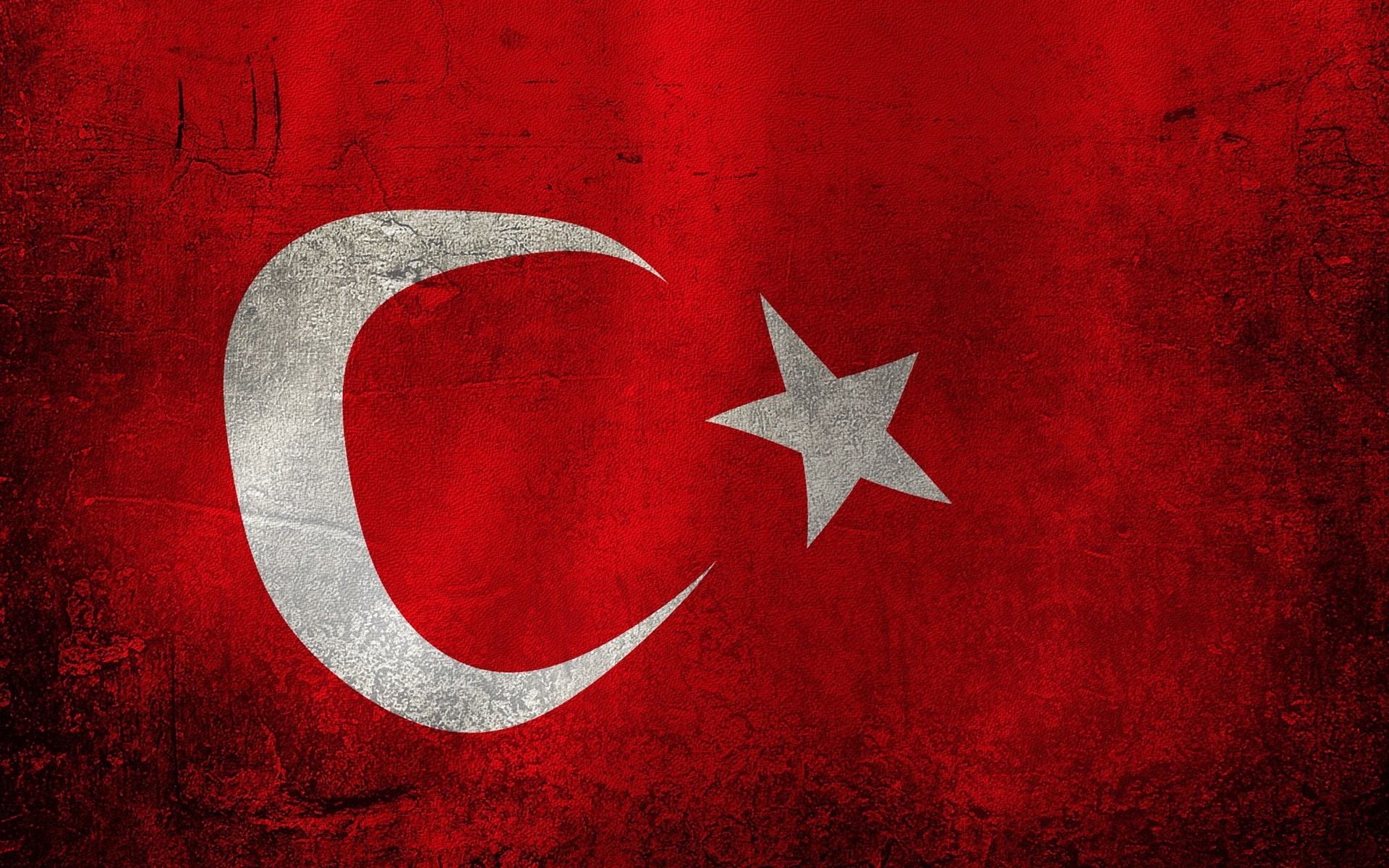 Half Moon, 1080P, red, flag, Turkey, HD Wallpaper
