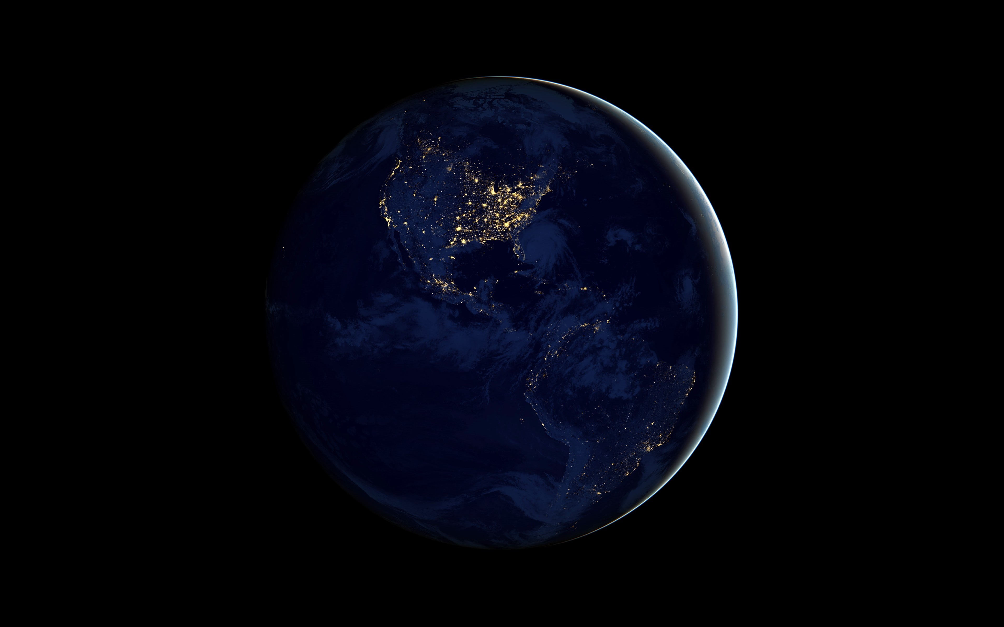 space, Solar System, Earth, 4K, planet, night, HD Wallpaper