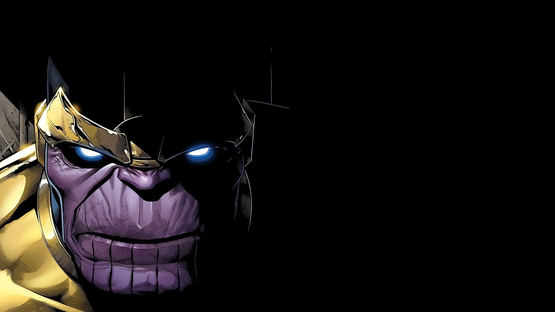comics, creativity, light - natural phenomenon, purple, Thanos, close-up, disguise, illustration, no people, Marvel Comics, studio shot, indoors, 1080P, HD Wallpaper