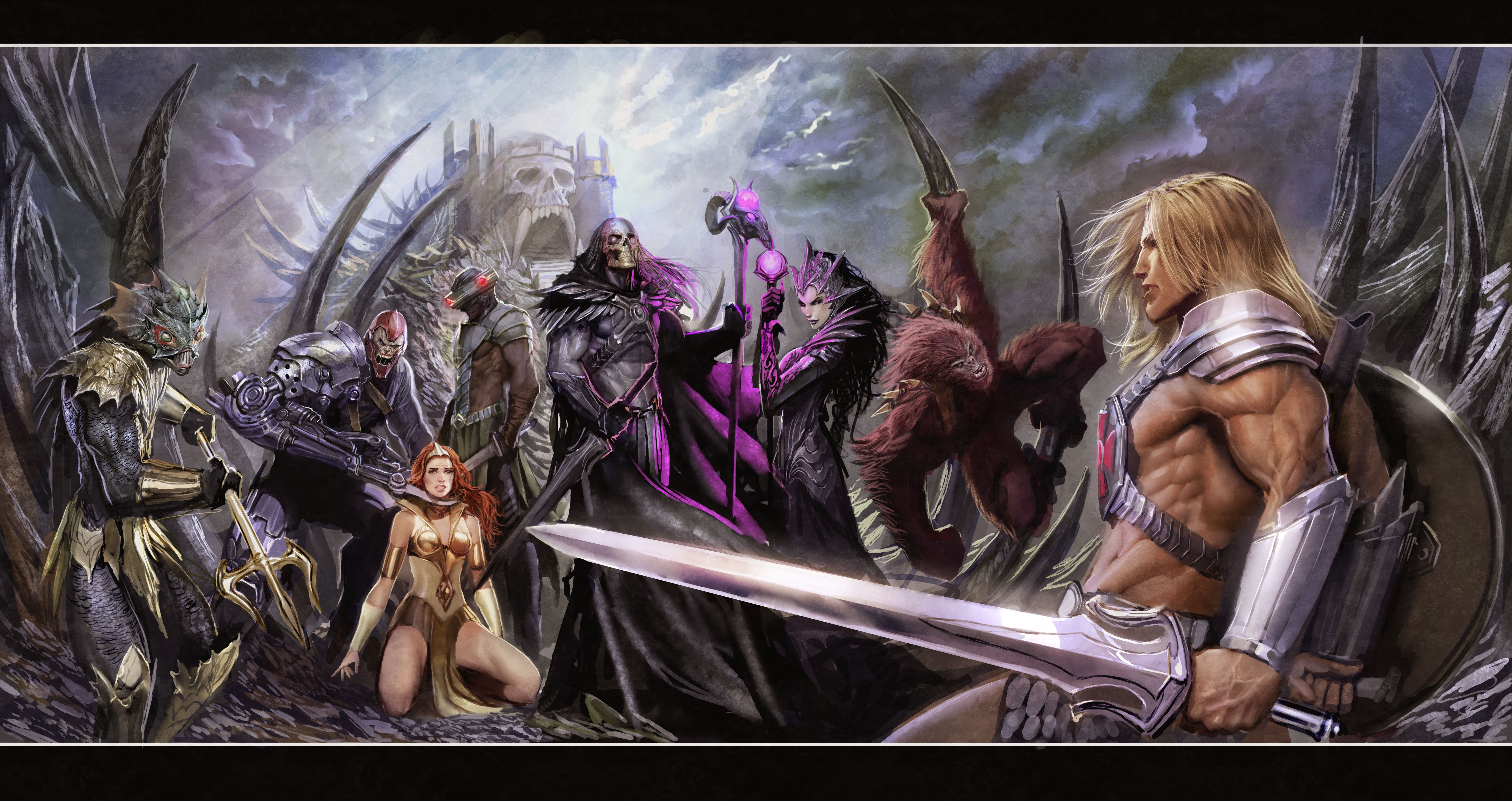 real people, Trapjaw, adult, men, He-Man, Evelynn, standing, leisure activity, Skeletor, day, outdoors, lifestyles, clothing, people, incidental people, HD Wallpaper