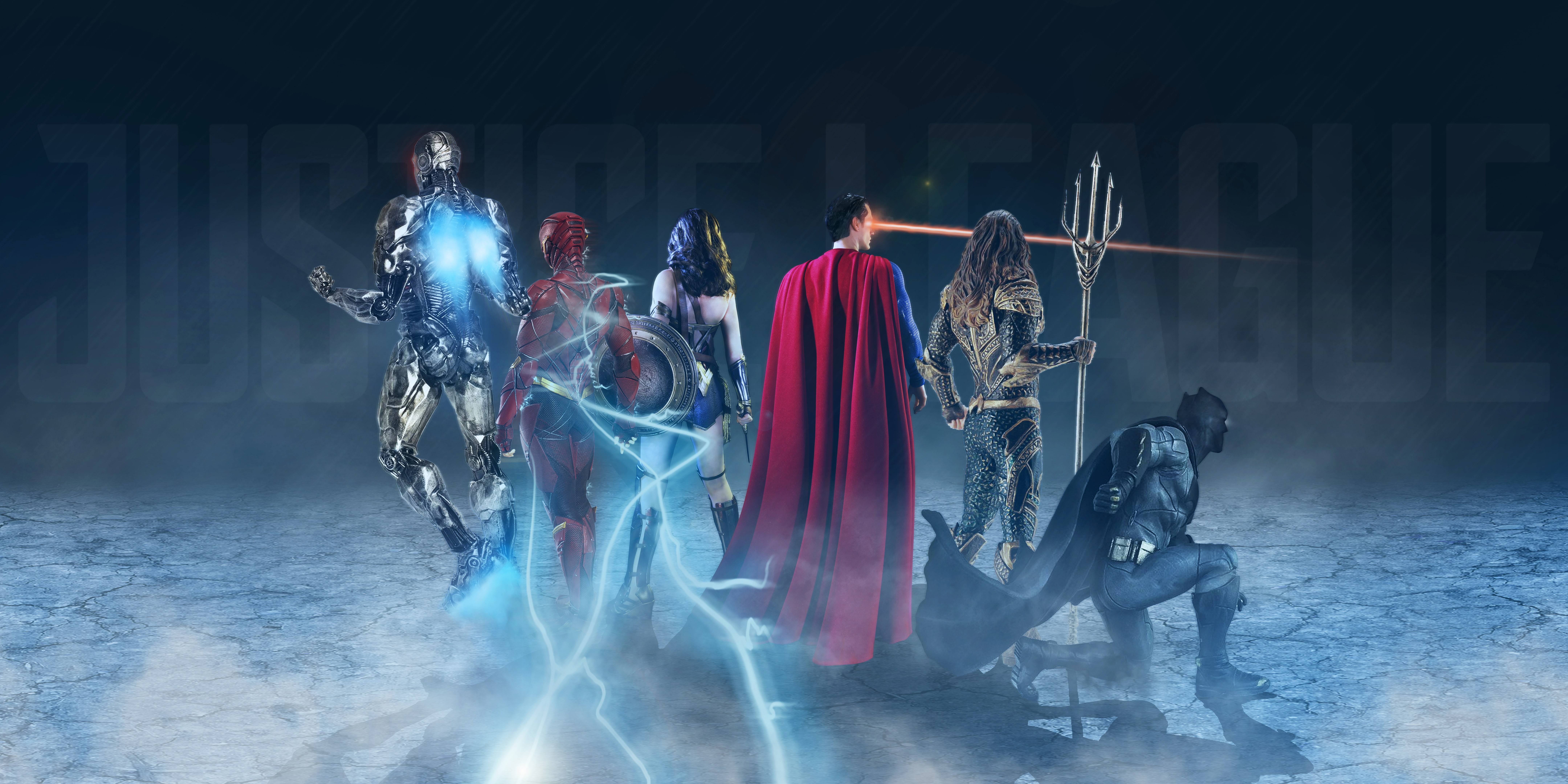 Cyborg, 8K, Wonder Woman, Superman, Batman, 4K, The Flash, Aquaman, Justice League, 8K, HD Wallpaper