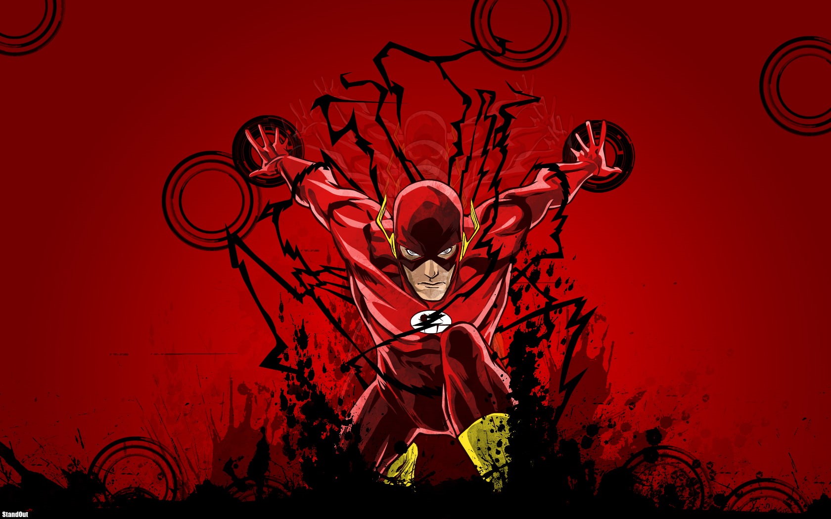 cartoon/comic, 720P, dc, red, the, hd, flash, HD Wallpaper
