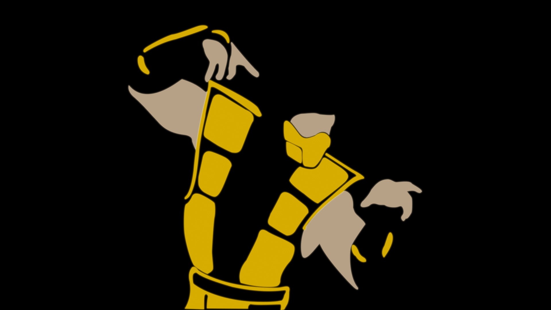 Scorpion (Mortal Kombat), Mortal Kombat, 1080P, Ninja, Minimalist, Mask, HD Wallpaper