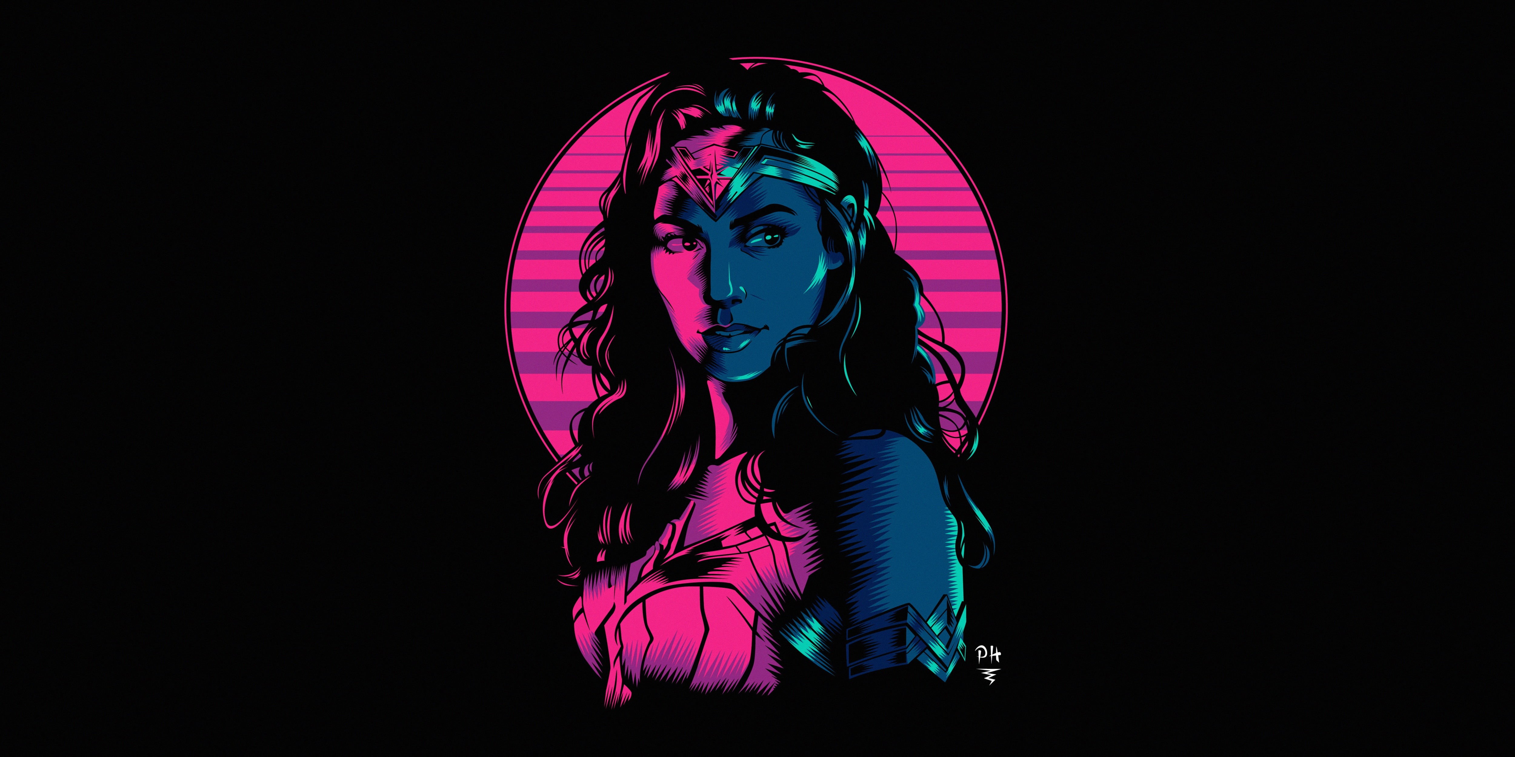 4K, DC Comics, Movie, Wonder Woman, Girl, Minimalist, HD Wallpaper