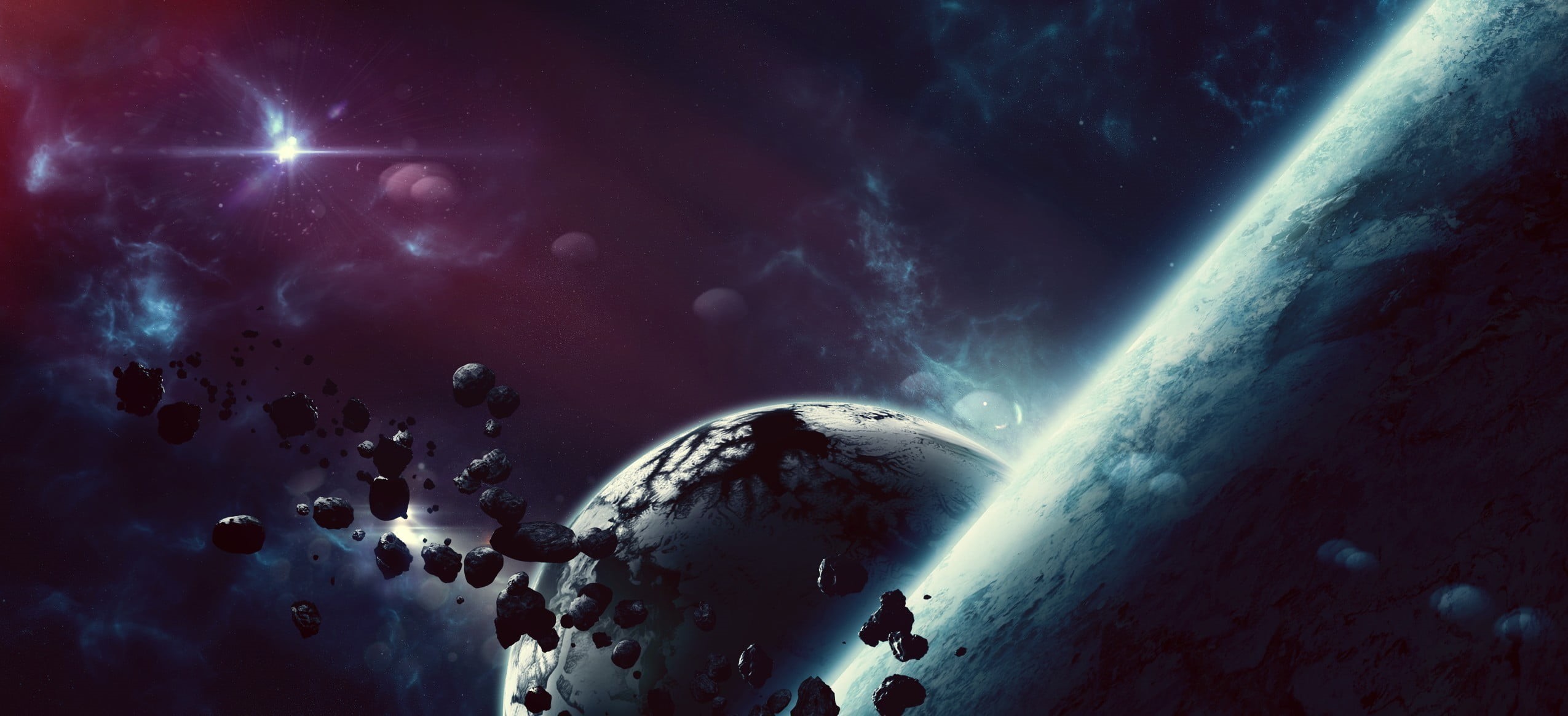 artwork, dark, marine, space art, water, orbiting, undersea, animals in the wild, no people, 1080P, sea, underwater, photography, panoramic, HD Wallpaper