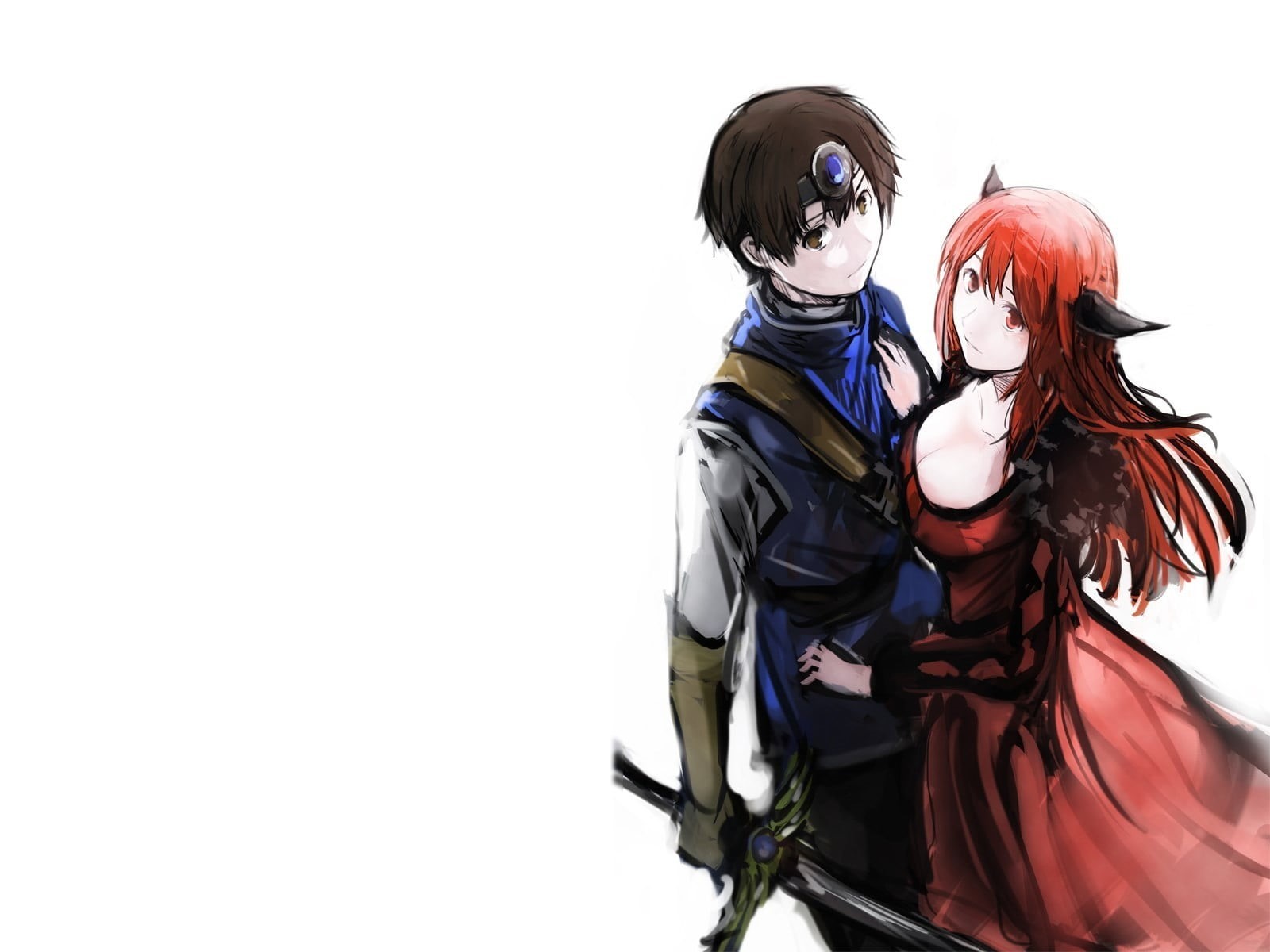 togetherness, men, people, Maou (Maoyuu Maou Yuusha), Yuusha, leisure activity, copy space, helmet, white background, clothing, security, studio shot, 720P, HD Wallpaper