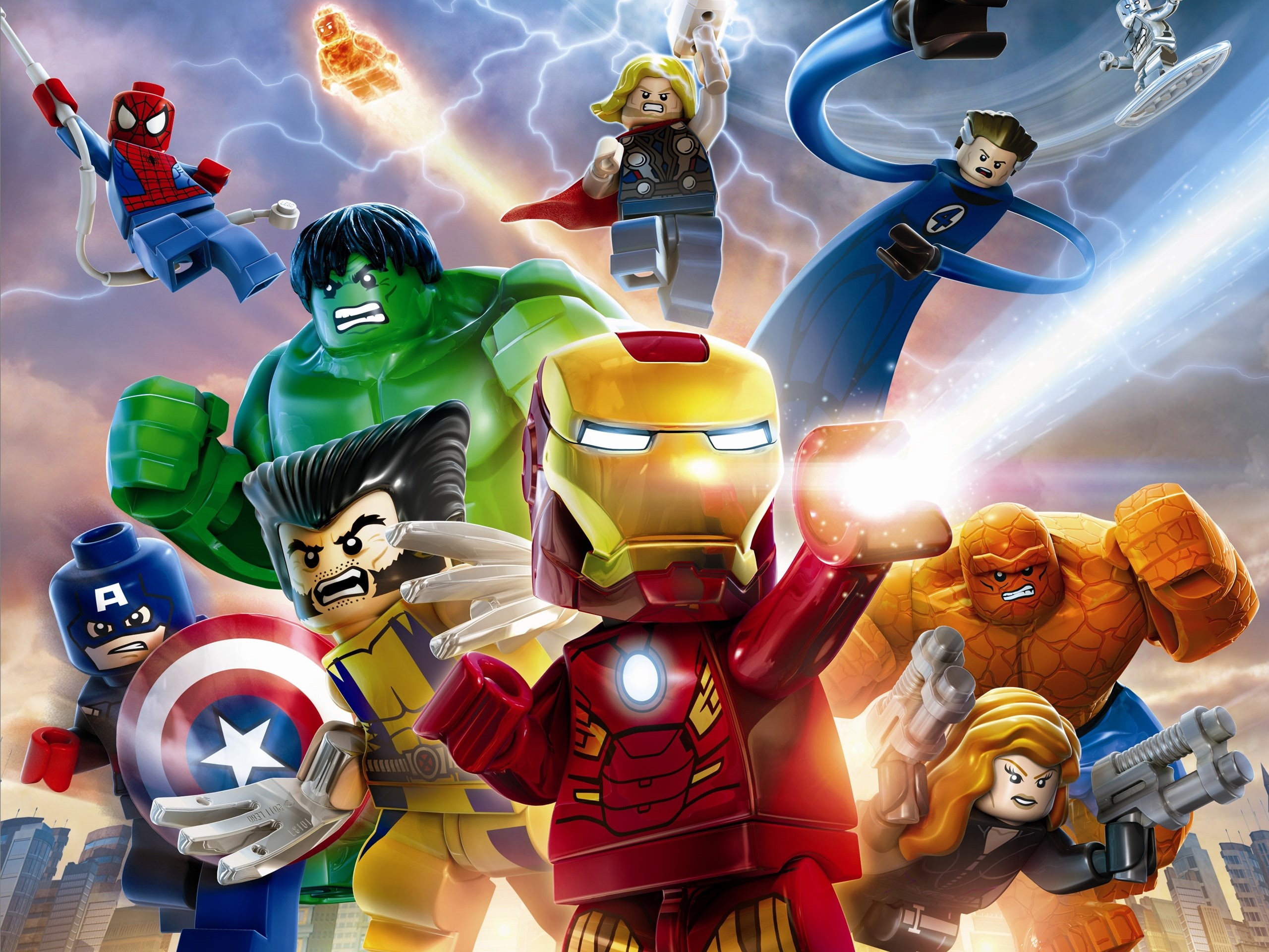 Super, Marvel, Heroes, Lego, 2K, photo, HD Wallpaper