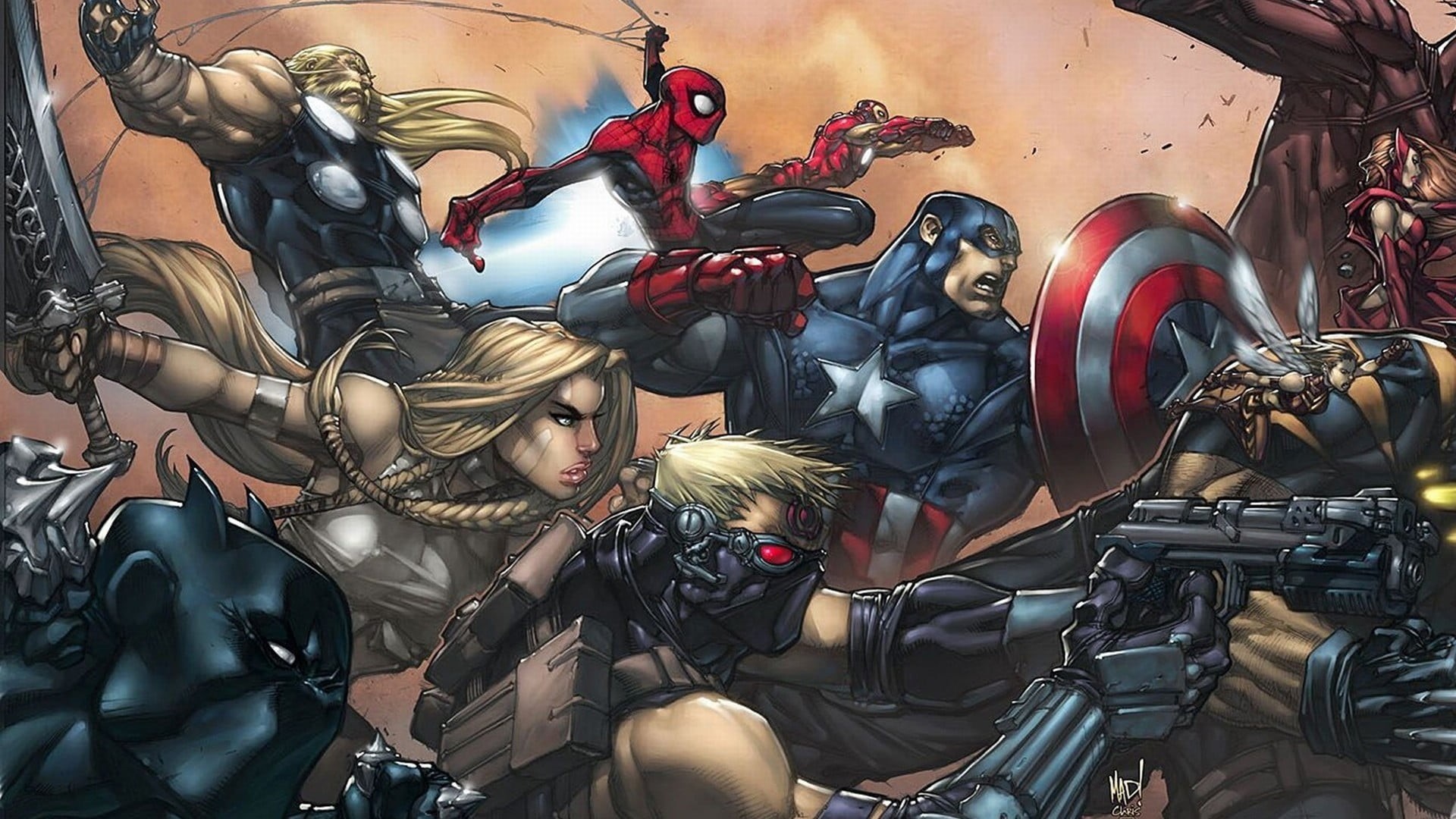 lifestyles, representation, adult, comics, weapon, Hawkeye, art and craft, male likeness, motorcycle, hairstyle, indoors, business, The Avengers, 1080P, HD Wallpaper