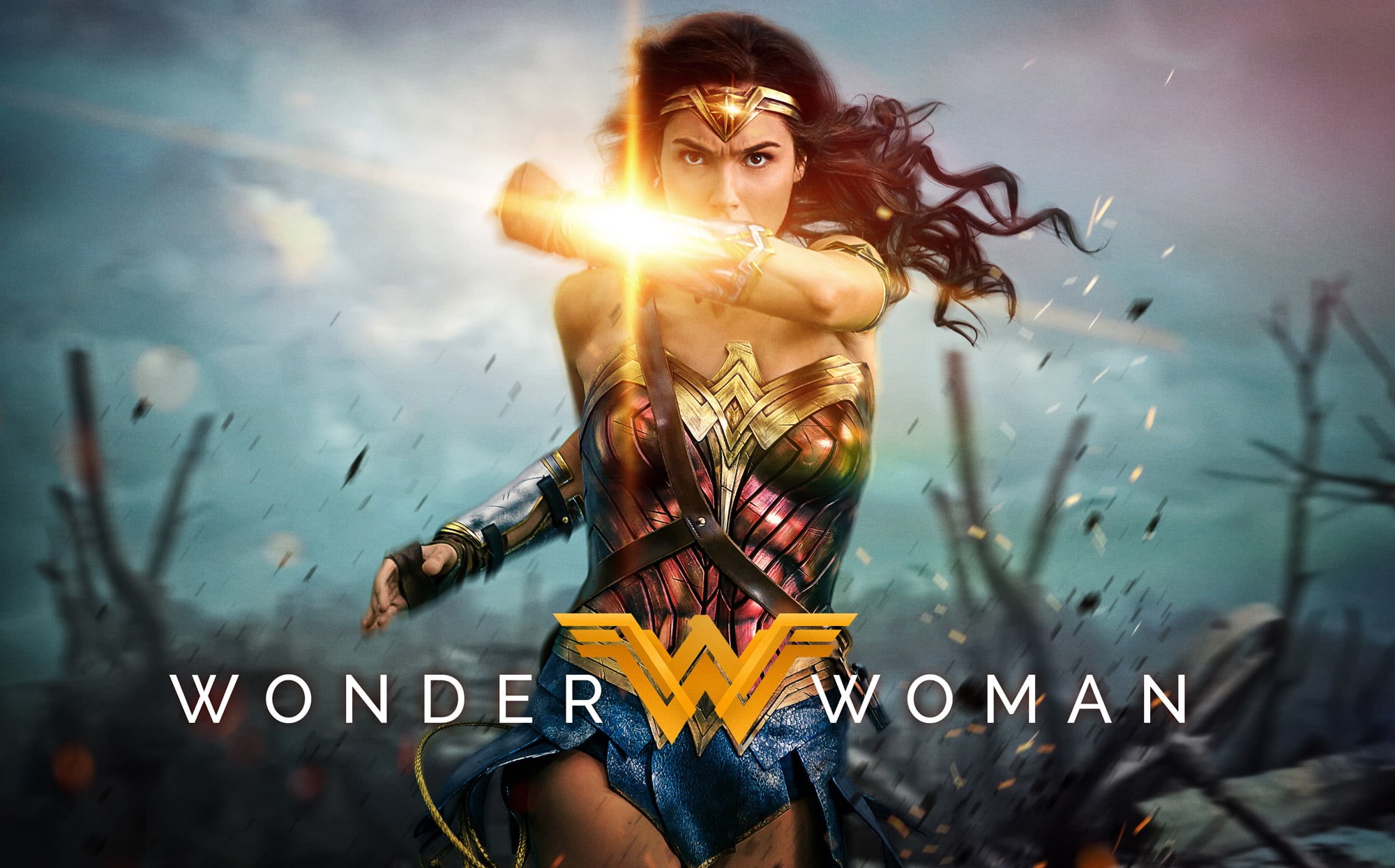 hairstyle, women, real people, wonder woman, super heroes, communication, text, adult, 2017 movies, 1080P, three quarter length, western script, beautiful woman, HD Wallpaper