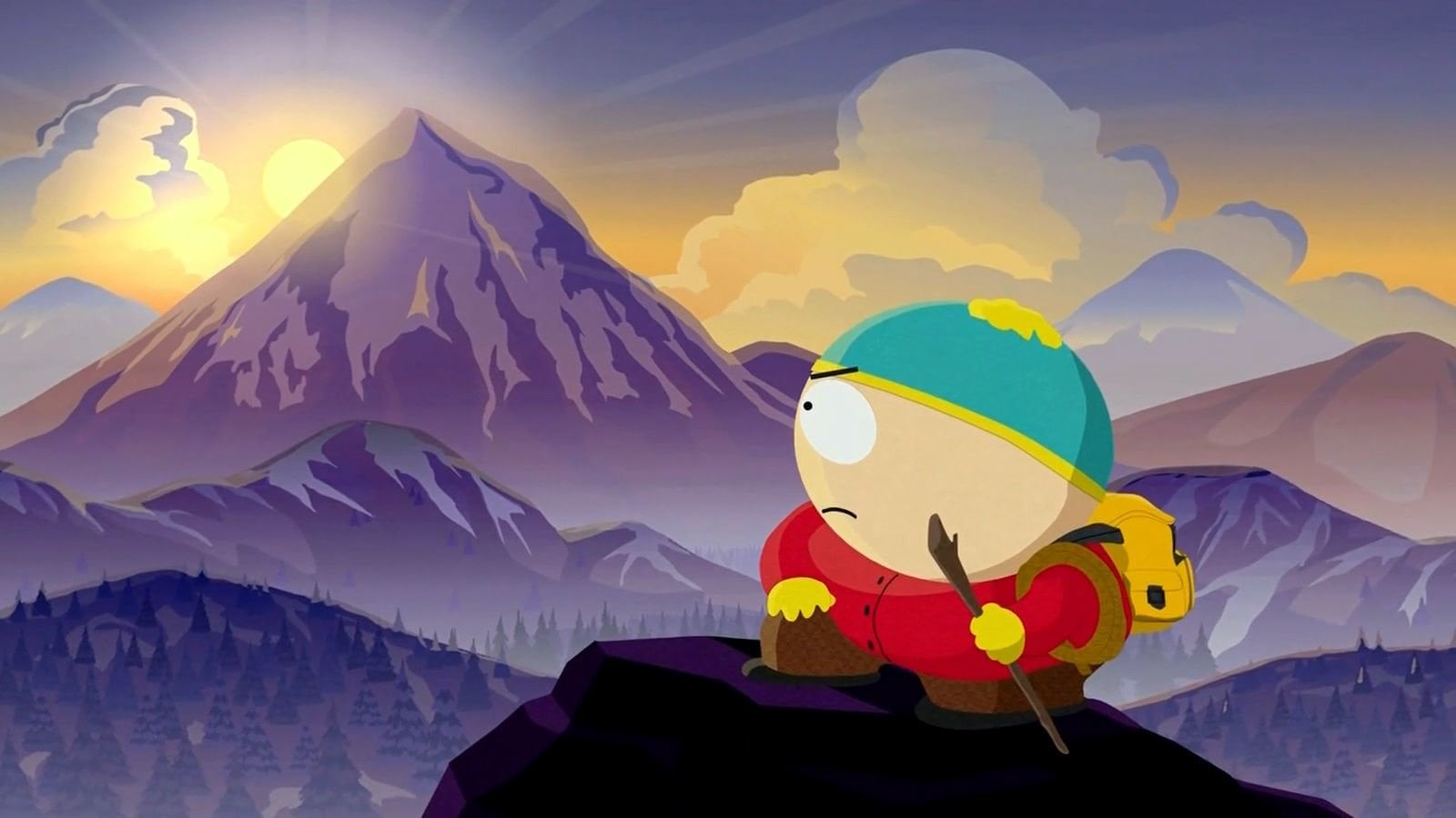 mountain, South Park, no people, sunset, beauty in nature, multi colored, Eric Cartman, celebration, cold temperature, snowcapped mountain, festival, scenics - nature, HD Wallpaper