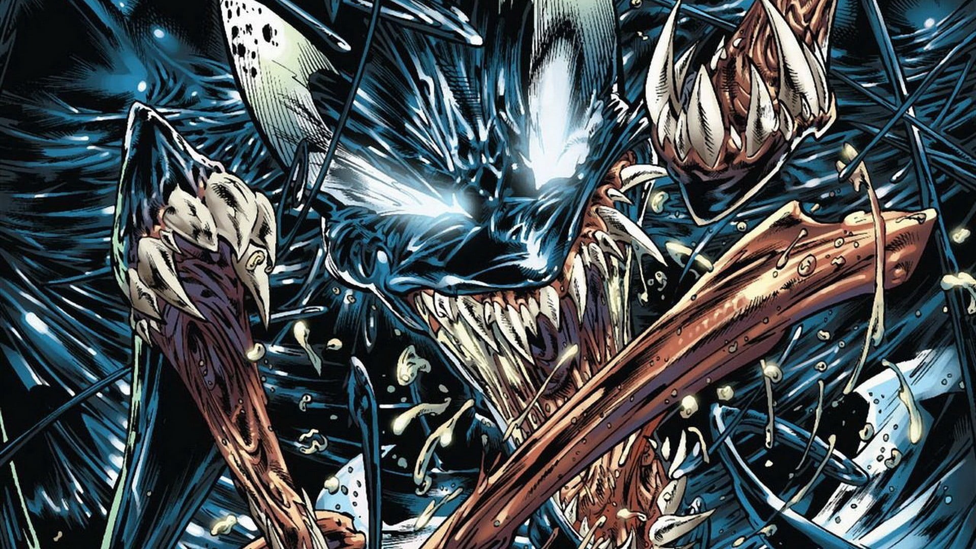 pattern, dry, full frame, backgrounds, marvel, day, outdoors, high angle view, fantasy art, digital art, Marvel Comics, close-up, Venom, choice, still life, HD Wallpaper