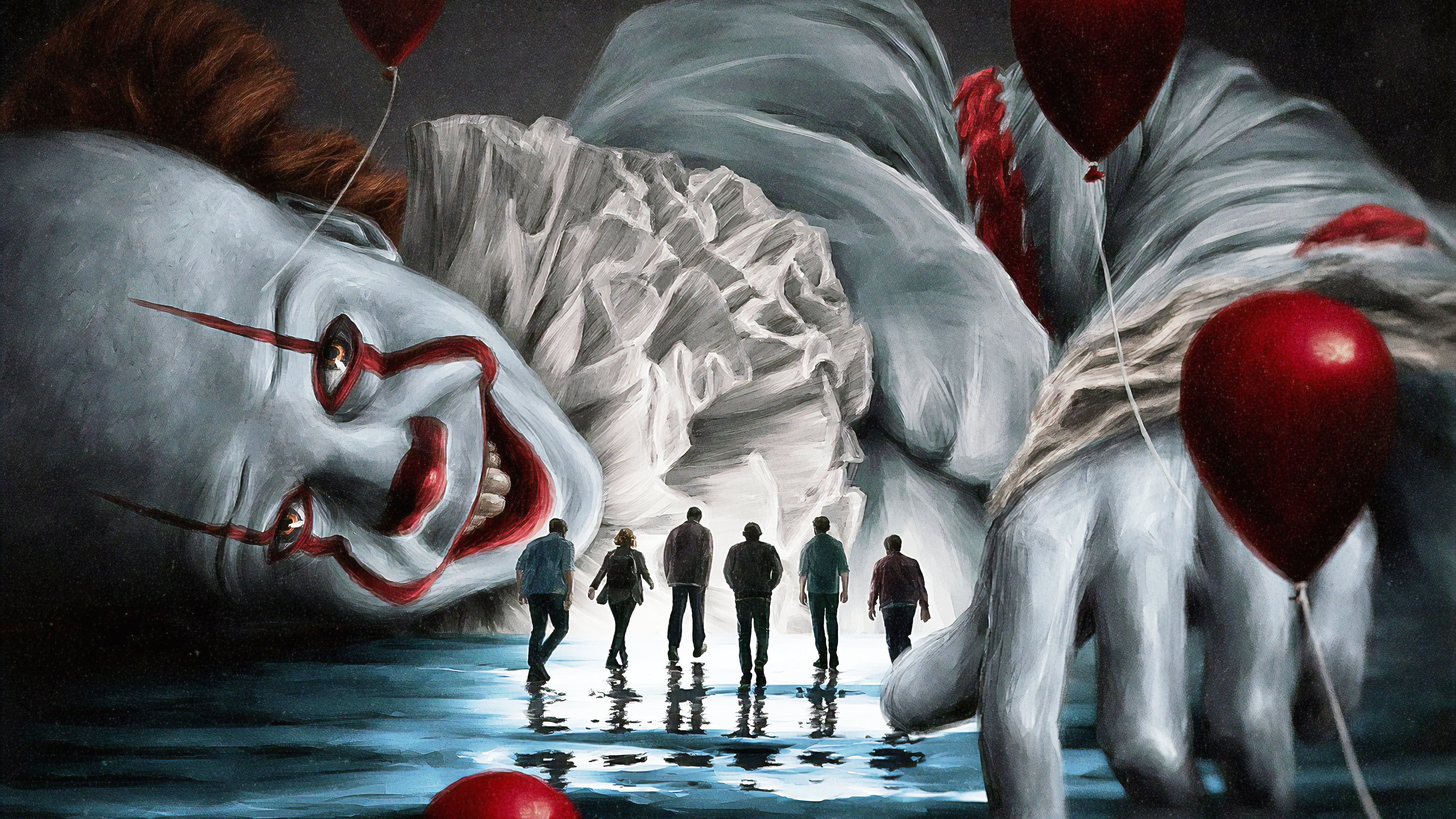Movie, Smile, 4K, Balloon, Pennywise (It), Clown, It Chapter Two, HD Wallpaper