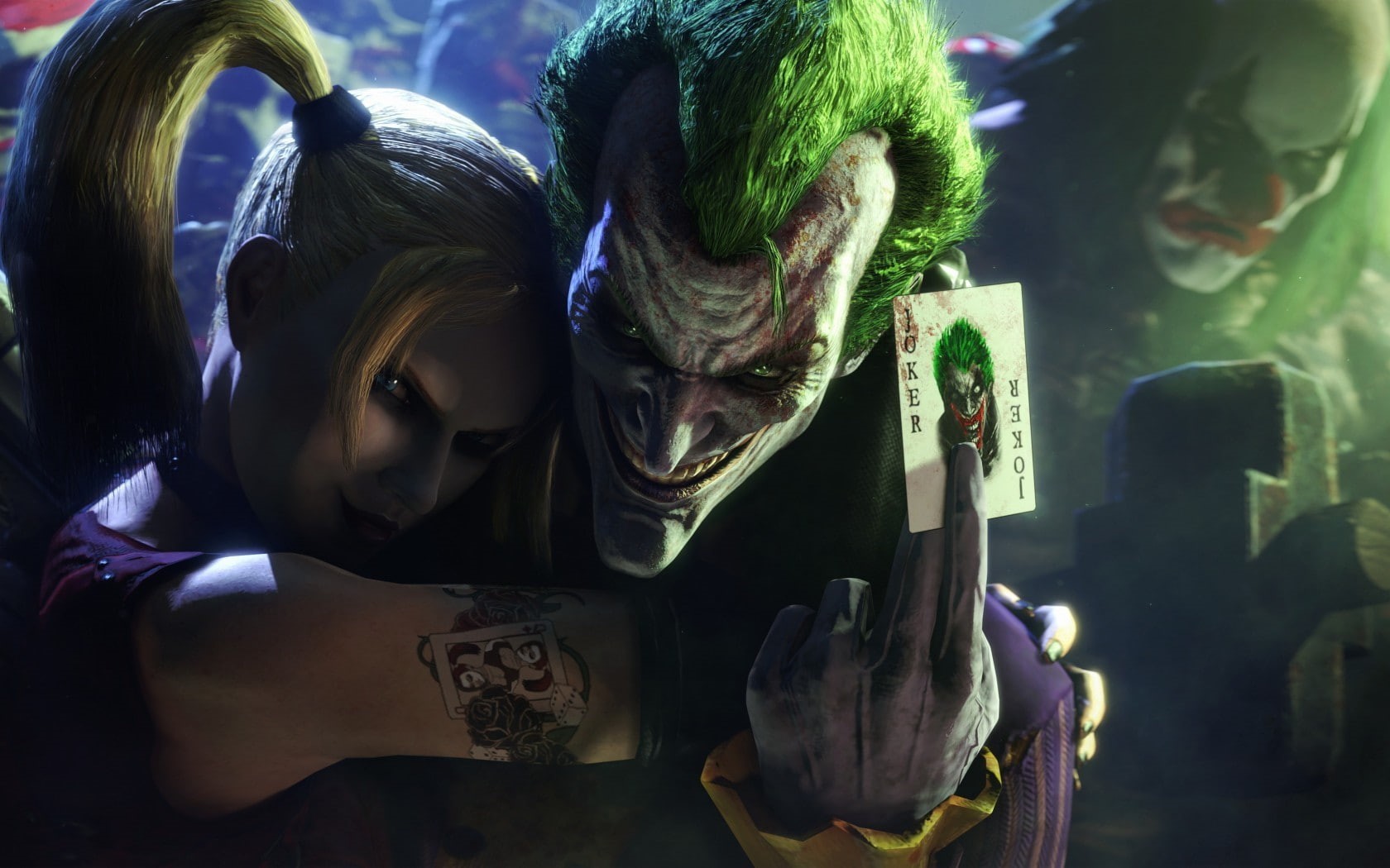 DC Comics, 720P, Joker, digital art, Harley Quinn, Batman, HD Wallpaper