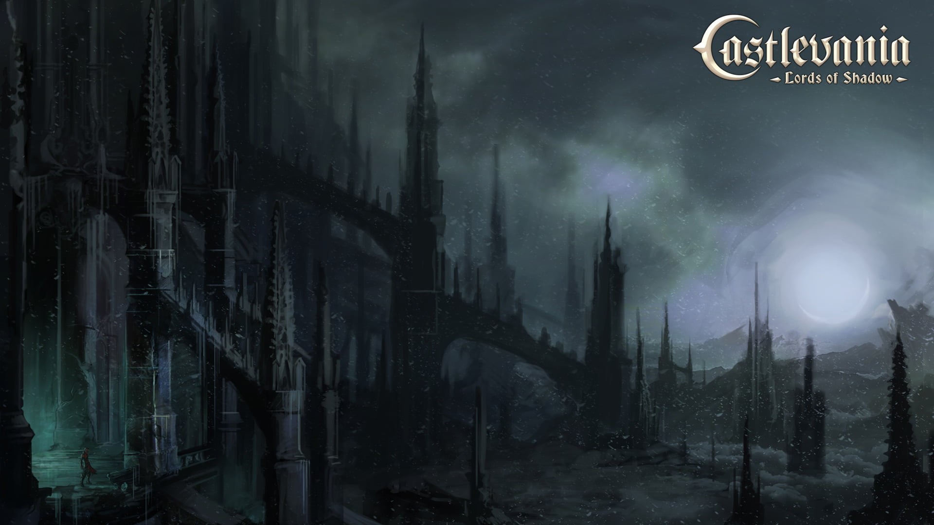spooky, night, fear, no people, outdoors, built structure, 1080P, nature, sign, architecture, illuminated, communication, Castlevania: Lords of Shadow, HD Wallpaper
