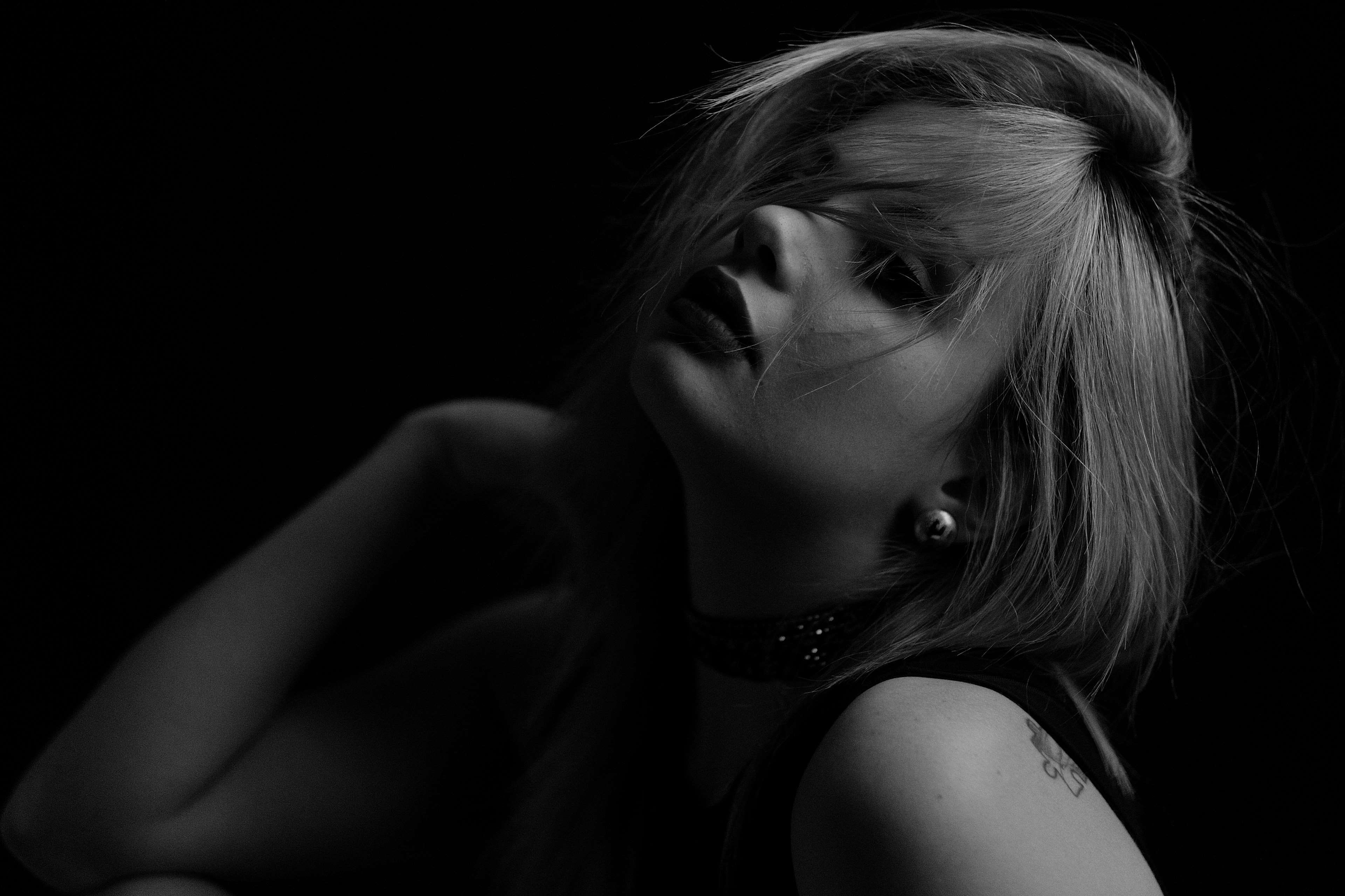 dark, beauty, eye, young women, sexy, style, sadness, women, pose, looking, beautiful woman, skin, long hair, human face, attractive, hair, studio shot, HD Wallpaper