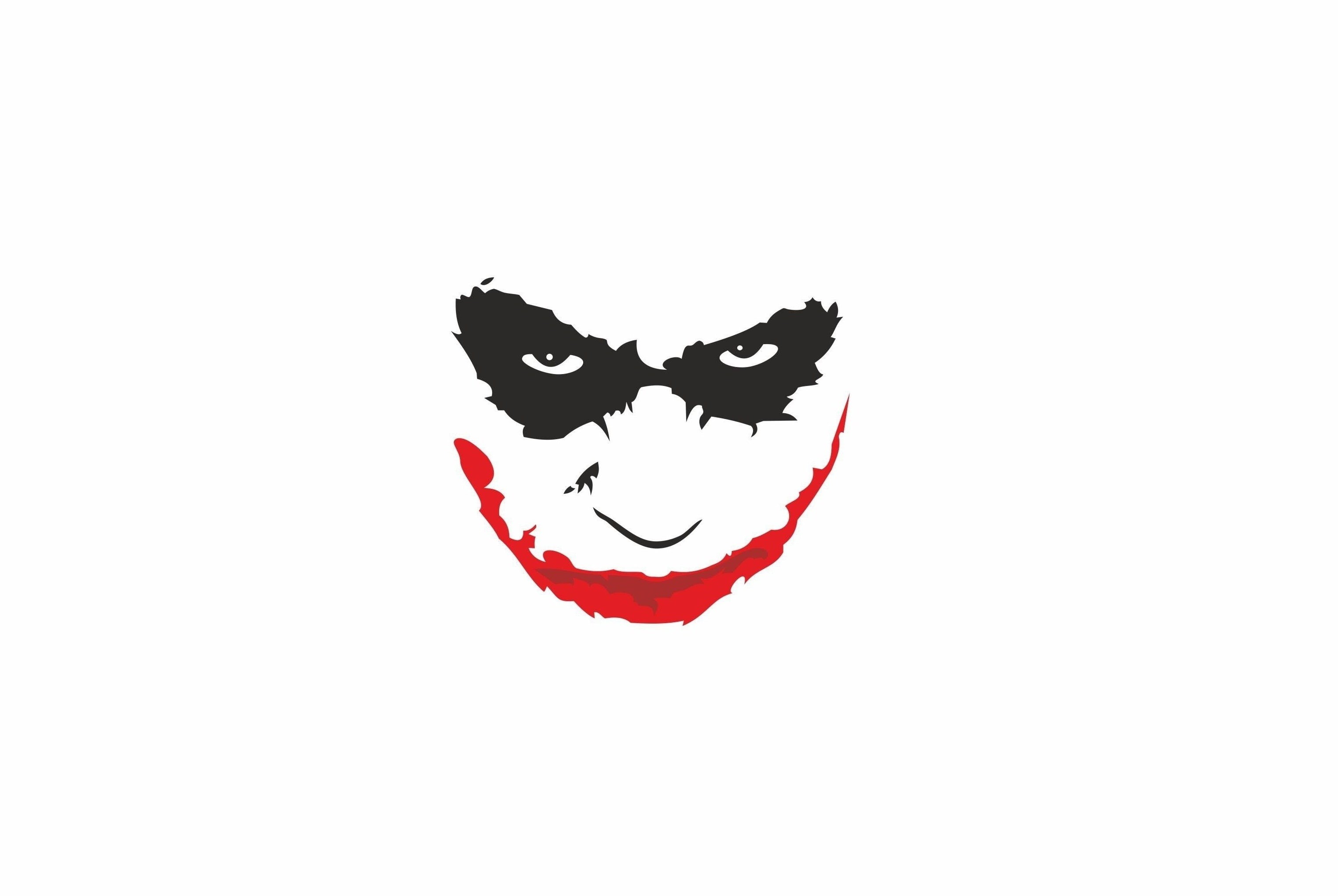 smile, 2K, Joker, Heath Ledger, white background, HD Wallpaper
