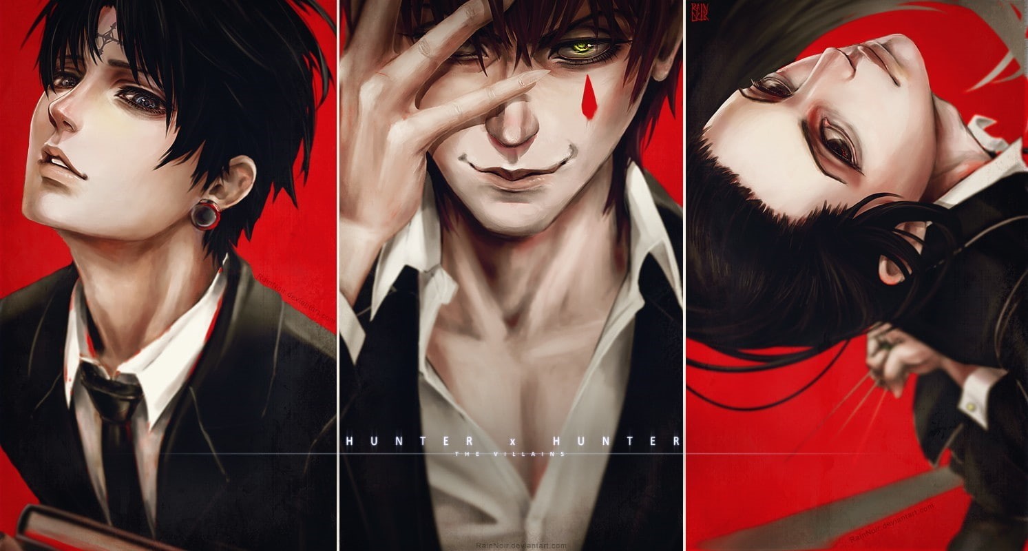 hisoka chrollo lucifer anime illumi hunter x hunter, party - social event, fashion, black color, beautiful woman, group of people, clothing, 720P, arts culture and entertainment, HD Wallpaper