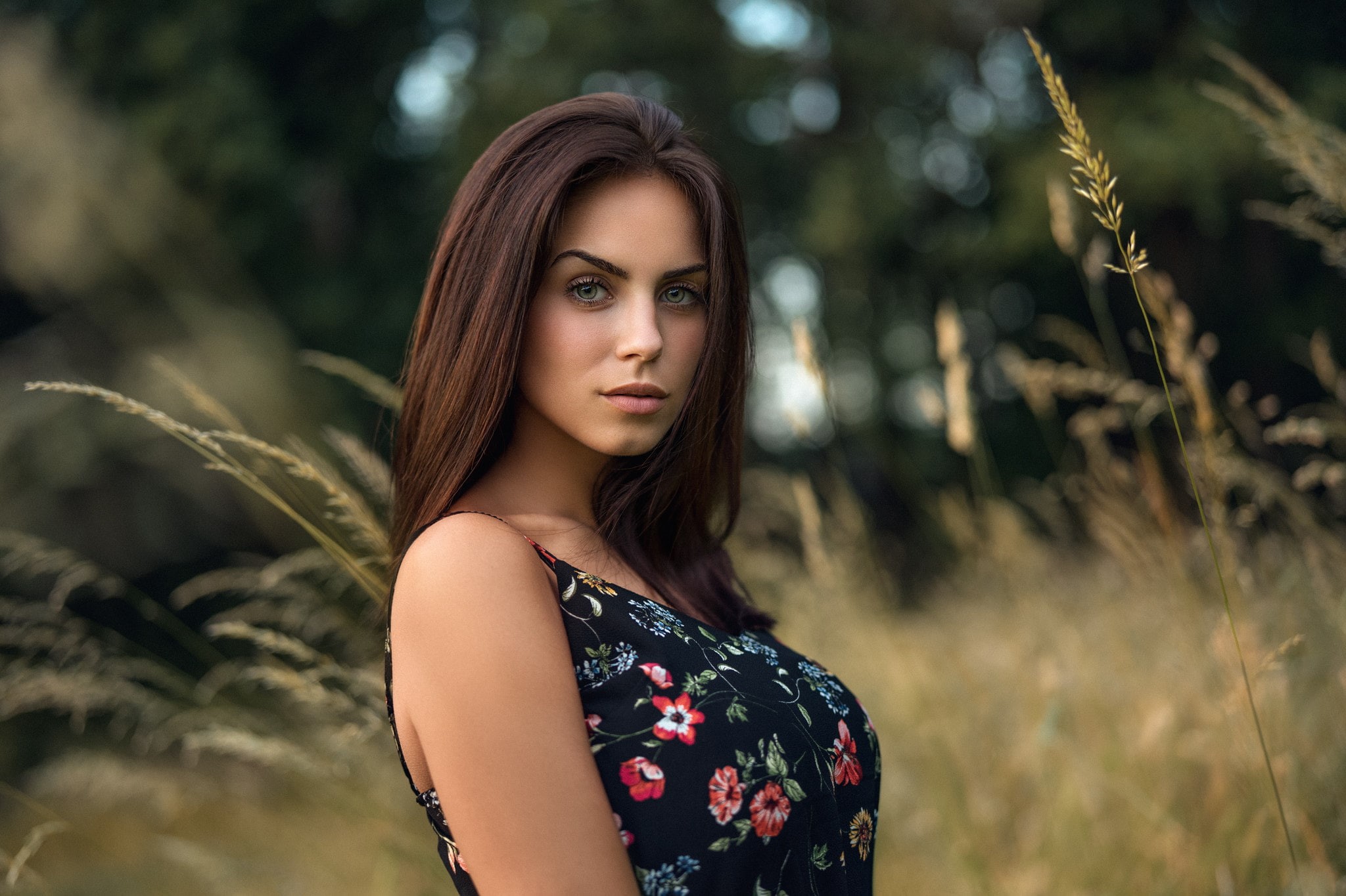 outdoors, young women, nature, beautiful people, tree, women, portrait, land, model, long hair, adult, women outdoors, 500px, Marlen Valderrama Alvaréz, HD Wallpaper