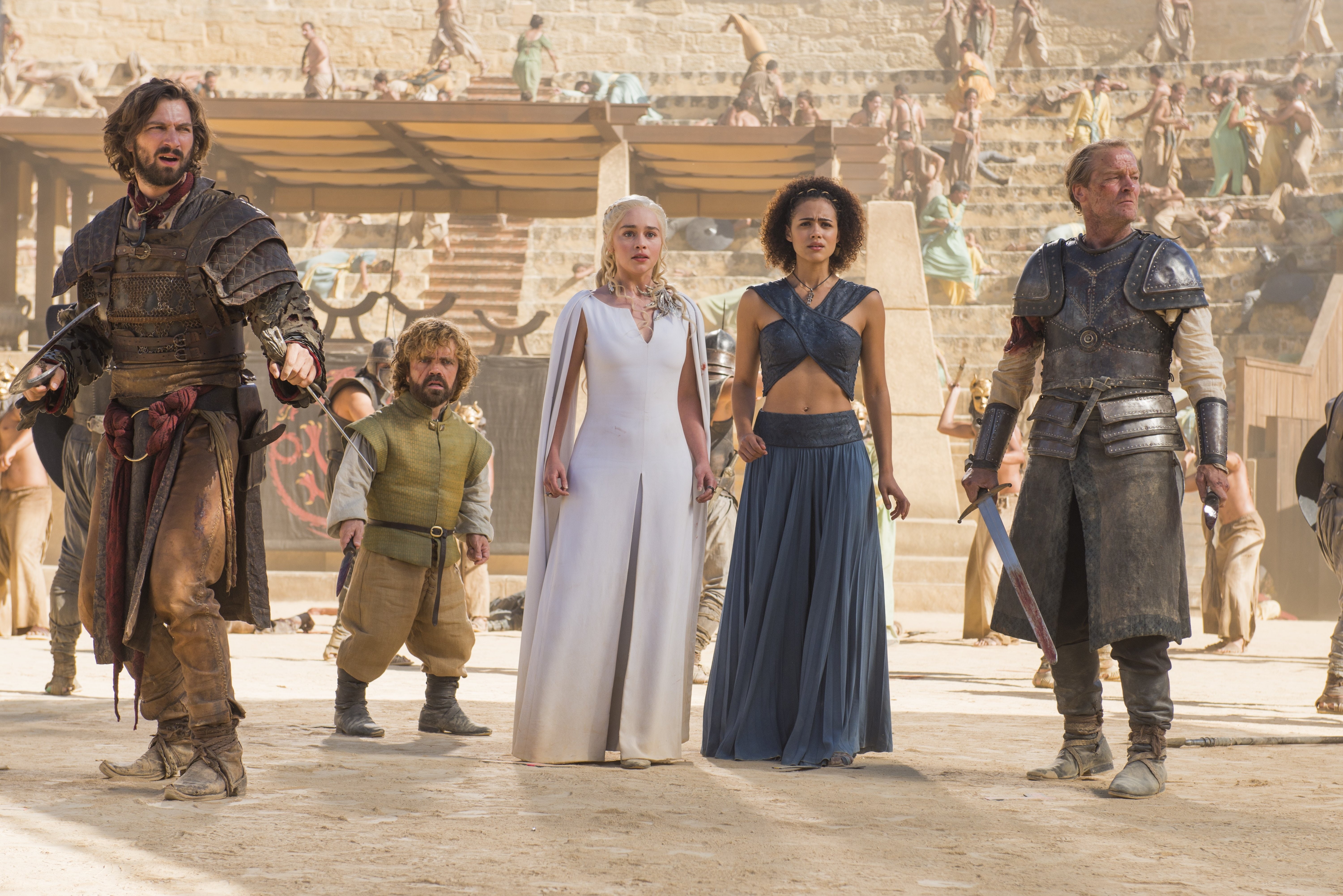 emilia clarke, tyrion lannister, 5K, game of thrones, tv series, peter dinklage, daenerys targaryen, Movies, HD Wallpaper