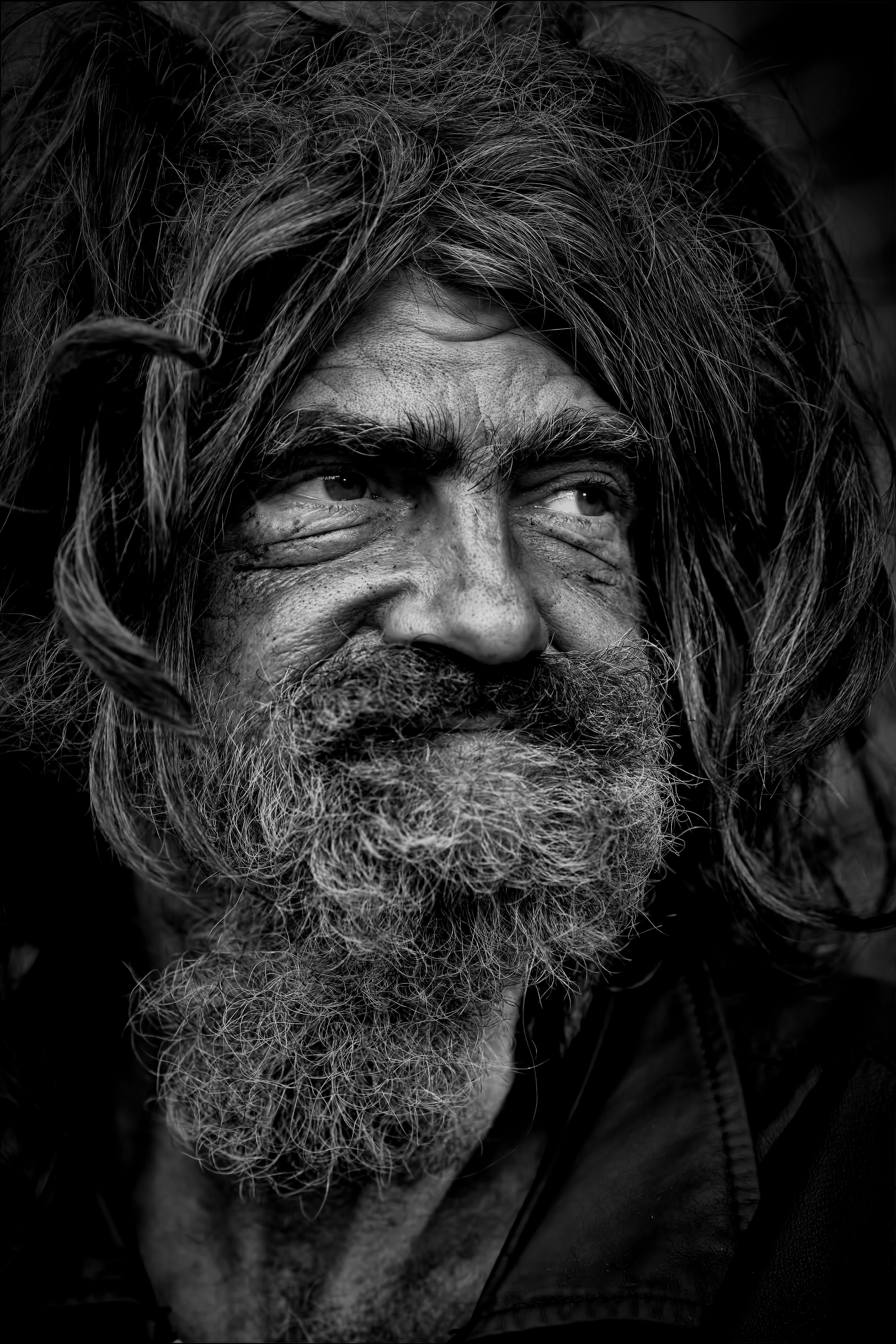 facial hair, person, looking, headshot, urban, sadness, hairstyle, mature men, volunteer, m, male, leisure activity, poverty, lifestyles, mustache, issue, Phone HD Wallpaper