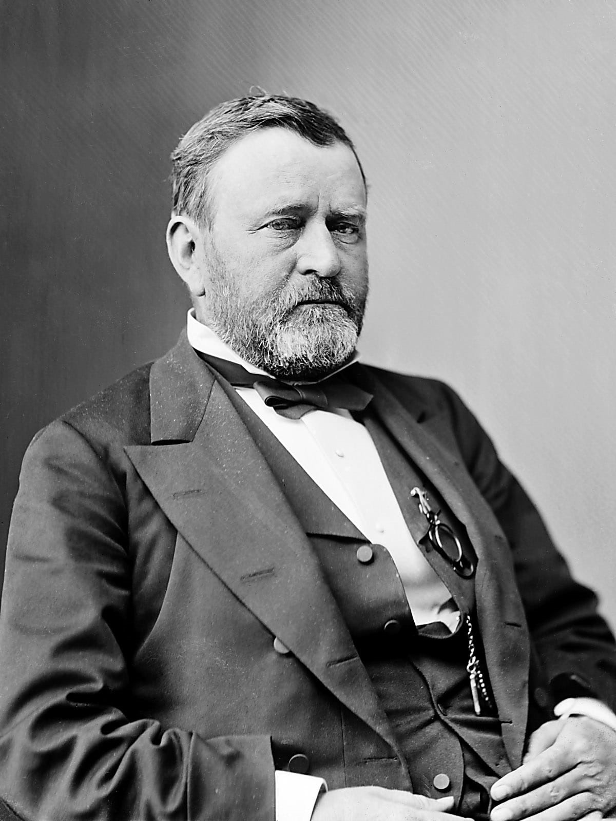 men, only men, portrait, mature men, one person, wall - building feature, males, black And White, Ulysses S. Grant, s, ulysses, clothing, public domain, Phone HD Wallpaper