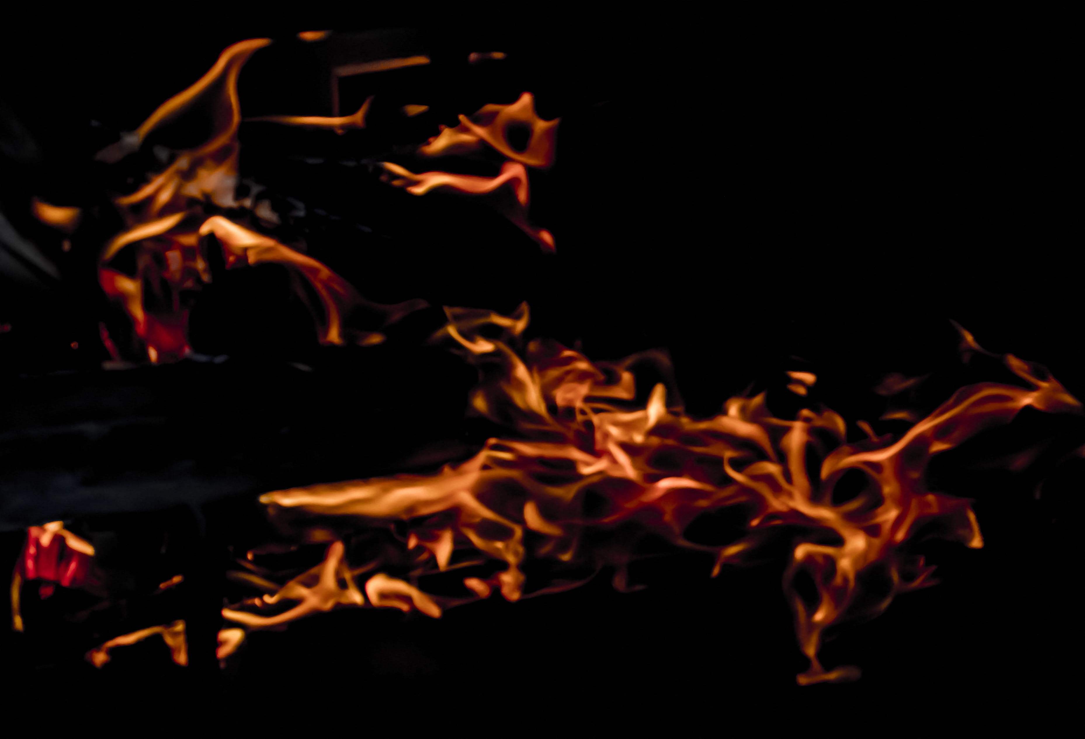 no people, night, warm, dunkel, low key, black key, flame, abstract, dark, red, fire, 2K, black background, nature, illustration, bonfire, fire - natural phenomenon, HD Wallpaper