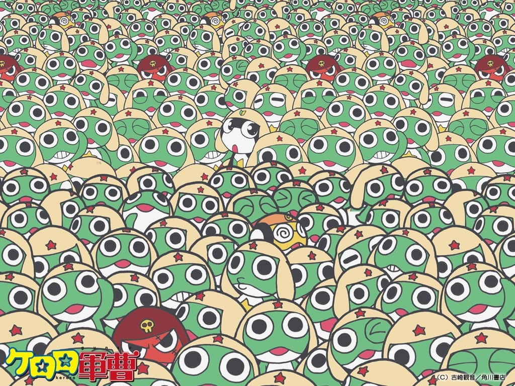 Keroro Gunso, kululu, x, frogs, 480P, aliens, keroro, hd, geroro, animals, gunso, art, HD Wallpaper