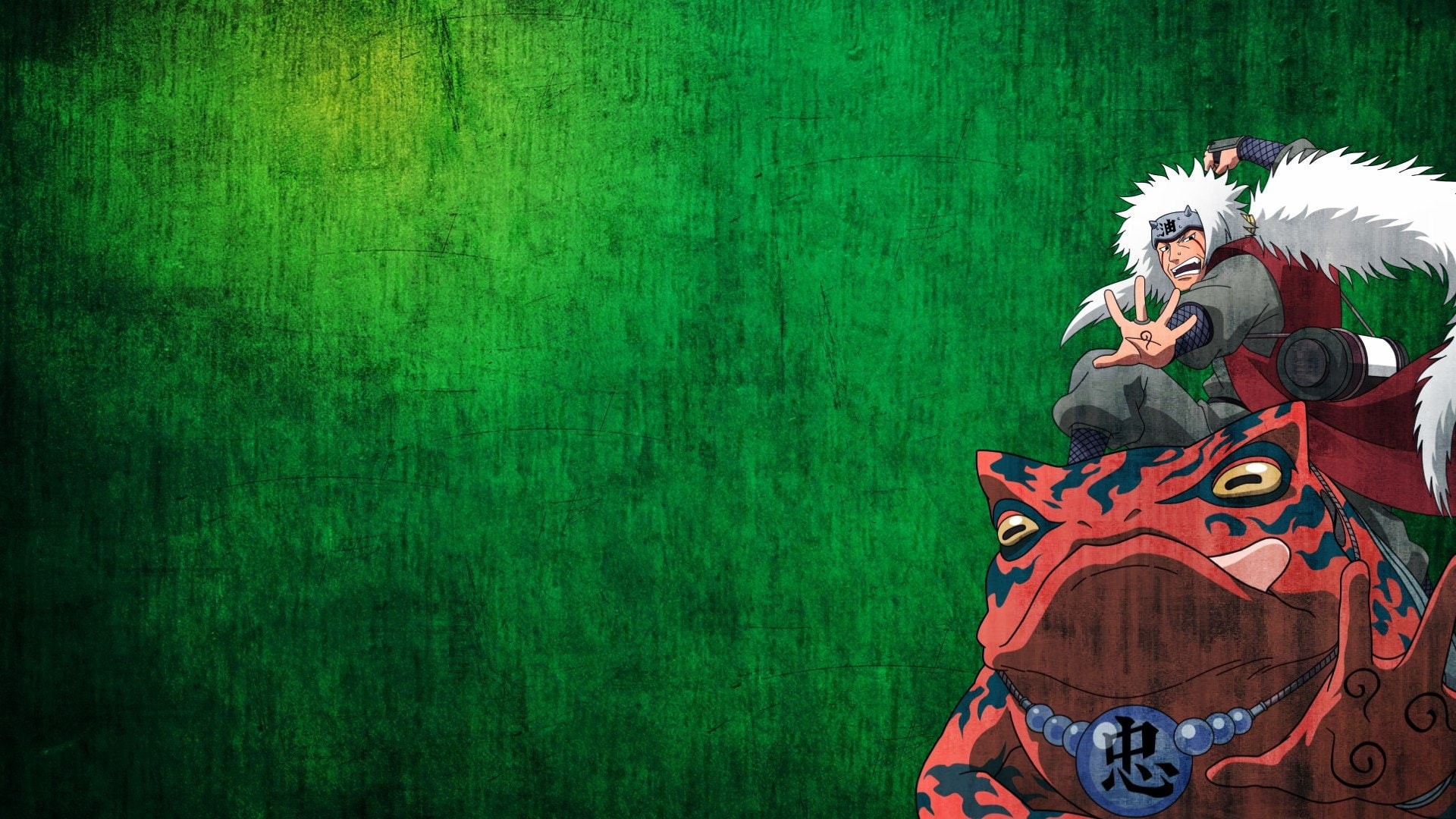 green, shippuden, background, yoshairo, naruto, frogs, jiraiya, anime, 1080P, boys, HD Wallpaper