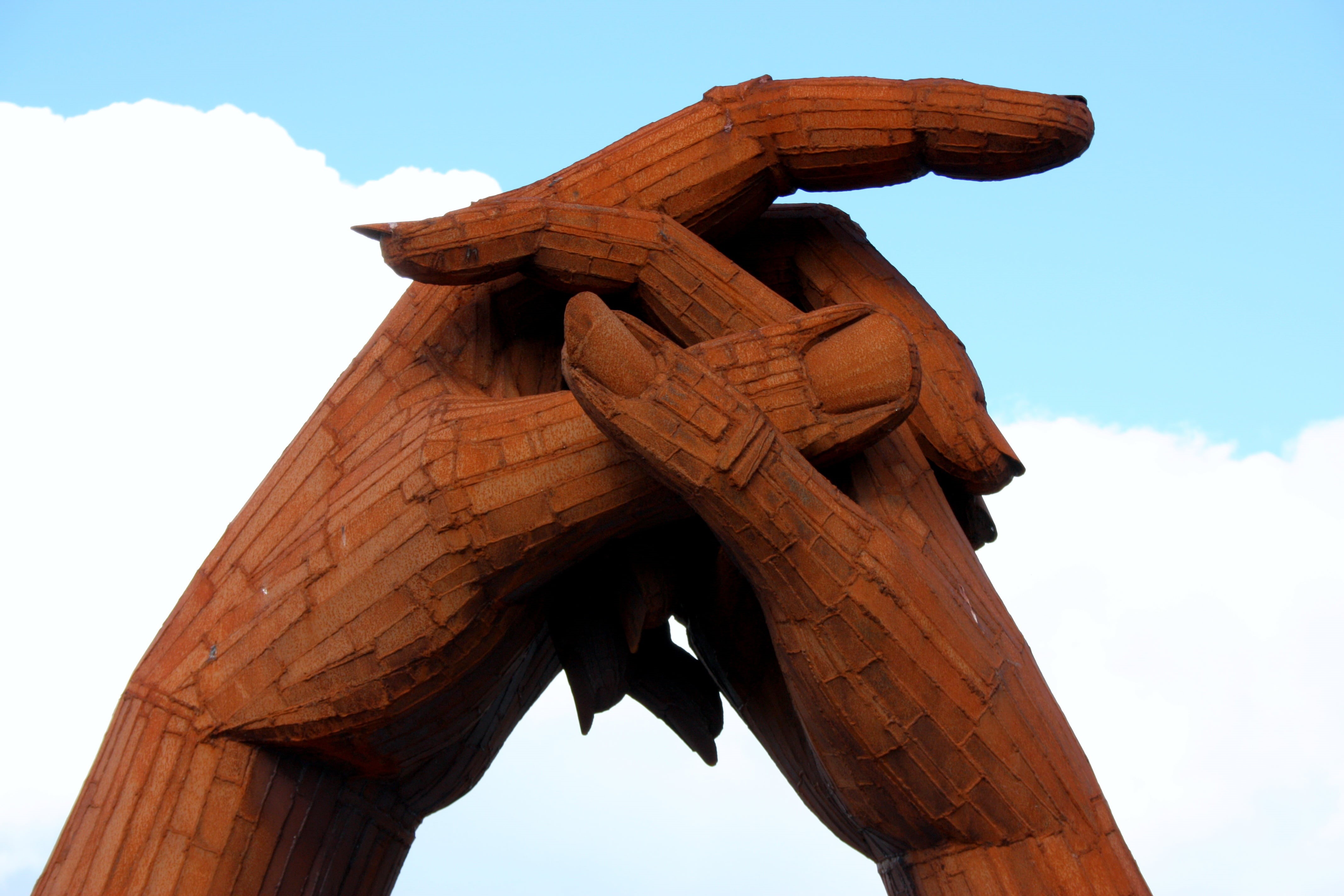 art, nature, ruined, metal, low angle view, architectural column, day, wood - material, art and craft, 4K, rust, landmark, pray, travel, sculpture, ancient civilization, HD Wallpaper