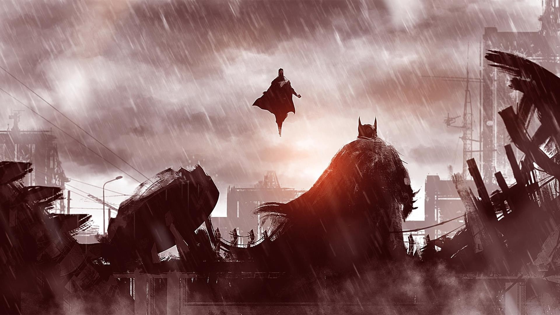 Concept Art, Batman, Batman V Superman: Dawn Of Justice, superhero, superman, 1080P, HD Wallpaper