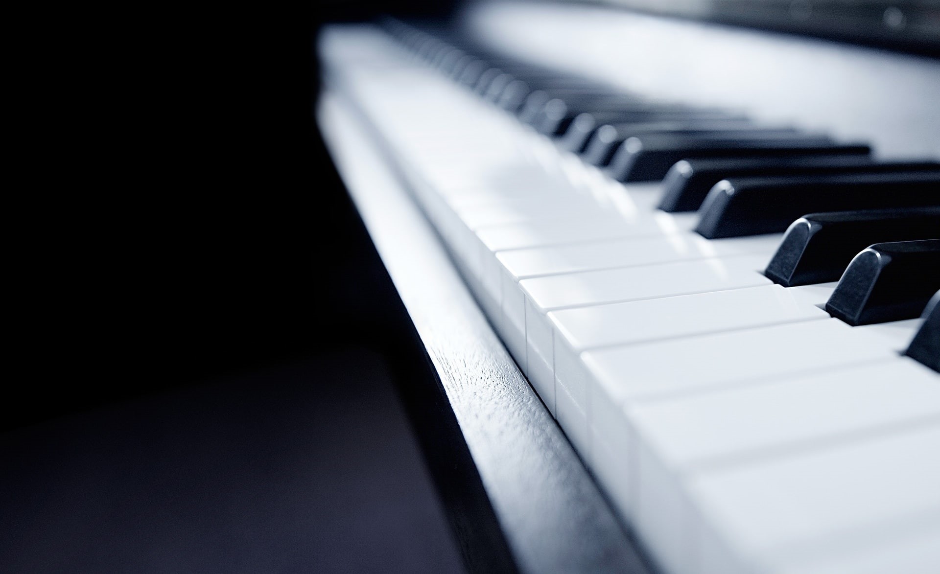 piano, Windows 8, focus on foreground, Windows, copy space, 1080P, keyboard, indoors, diminishing perspective, black color, in a row, no people, HD Wallpaper