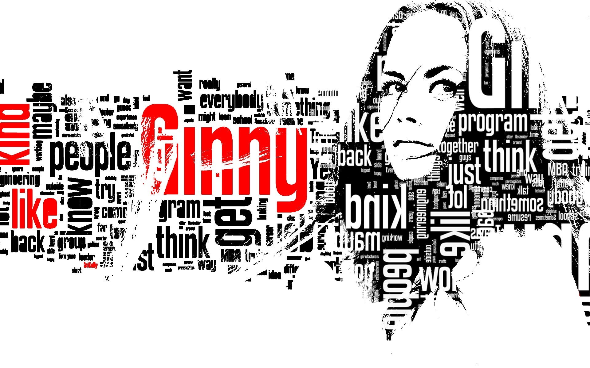 simple background, 1080P, text, typographic portraits, HD Wallpaper