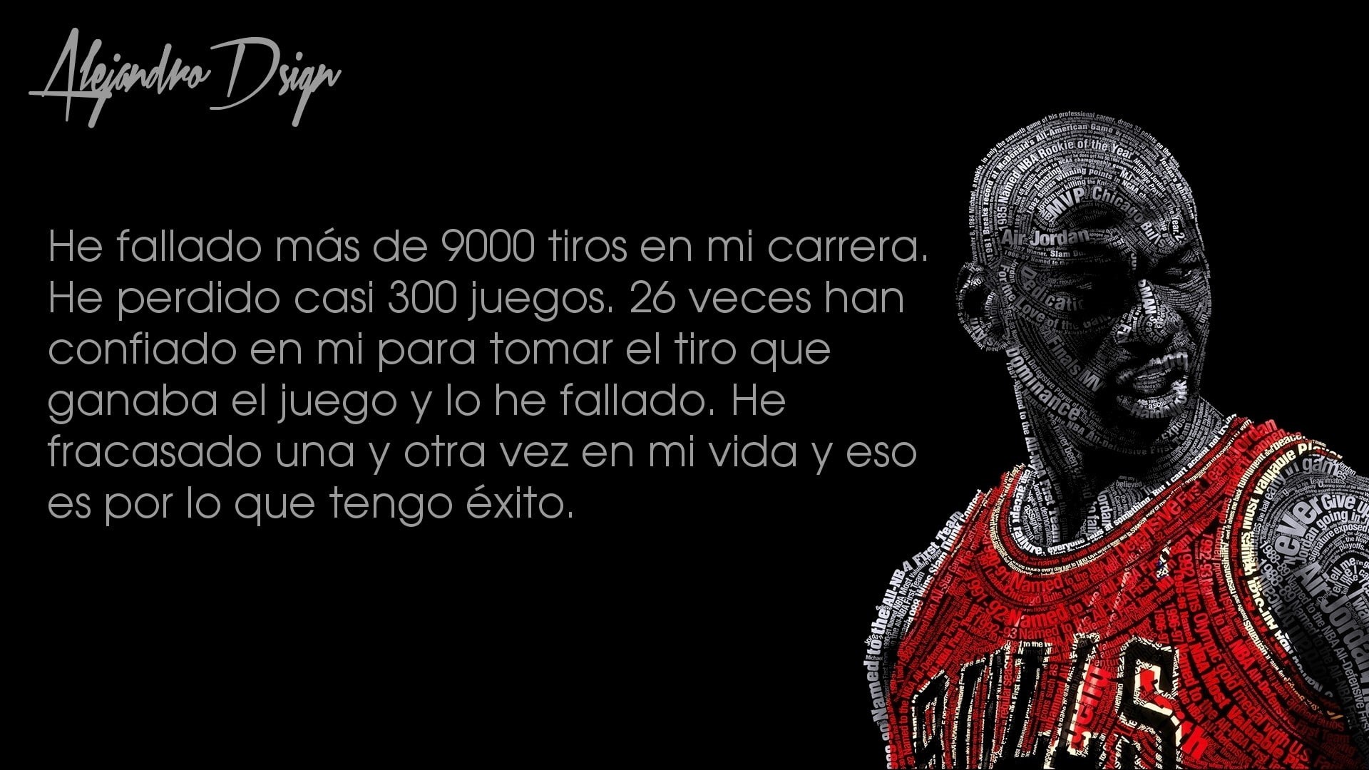 night, basketball, men, communication, black background, quote, technology, connection, 1080P, western script, clothing, typographic portraits, Chicago Bulls, HD Wallpaper