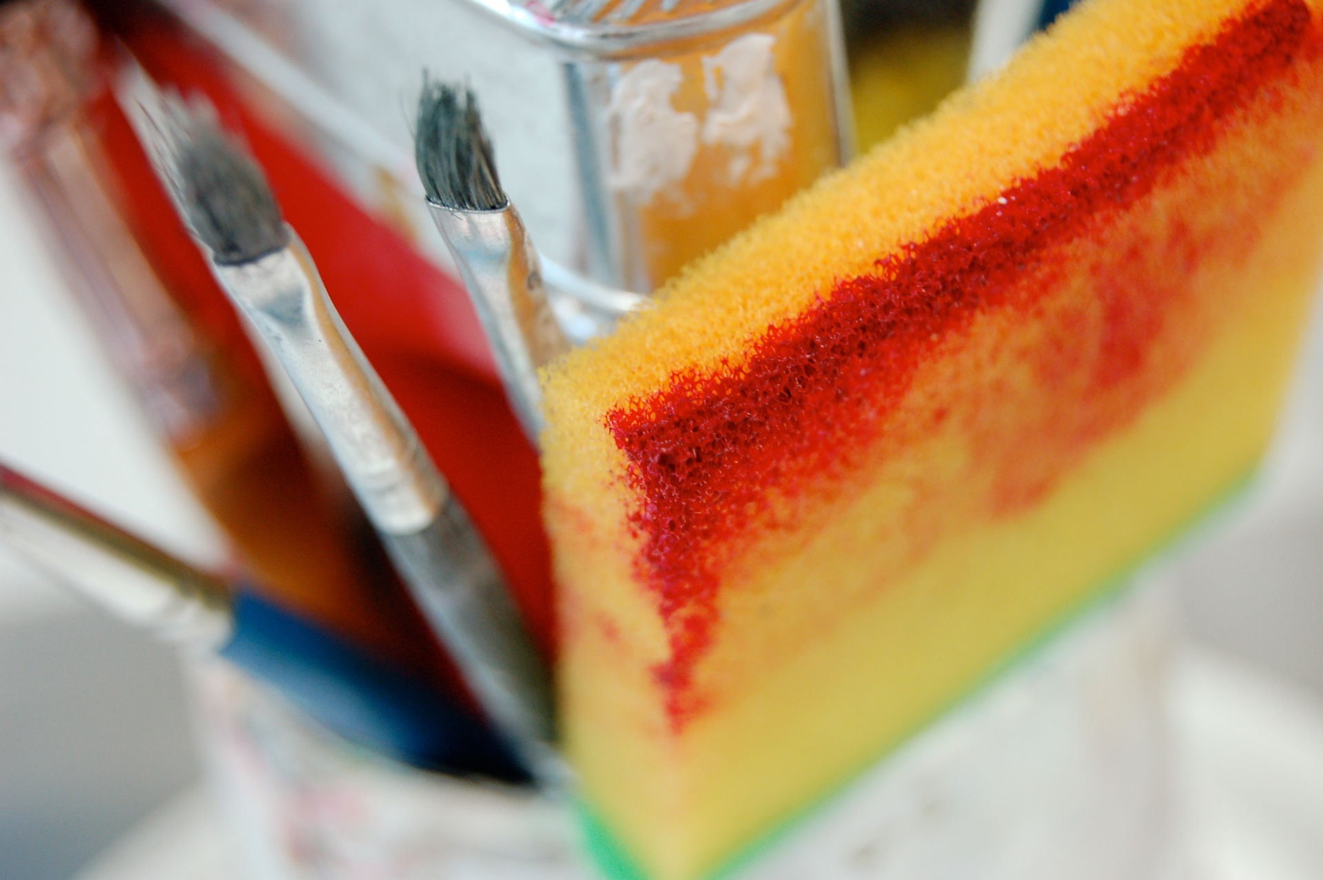 close-up, slice, still life, dessert, freshness, temptation, fruit, painting, sweet food, paintbrushes, food and drink, healthy eating, selective focus, HD Wallpaper
