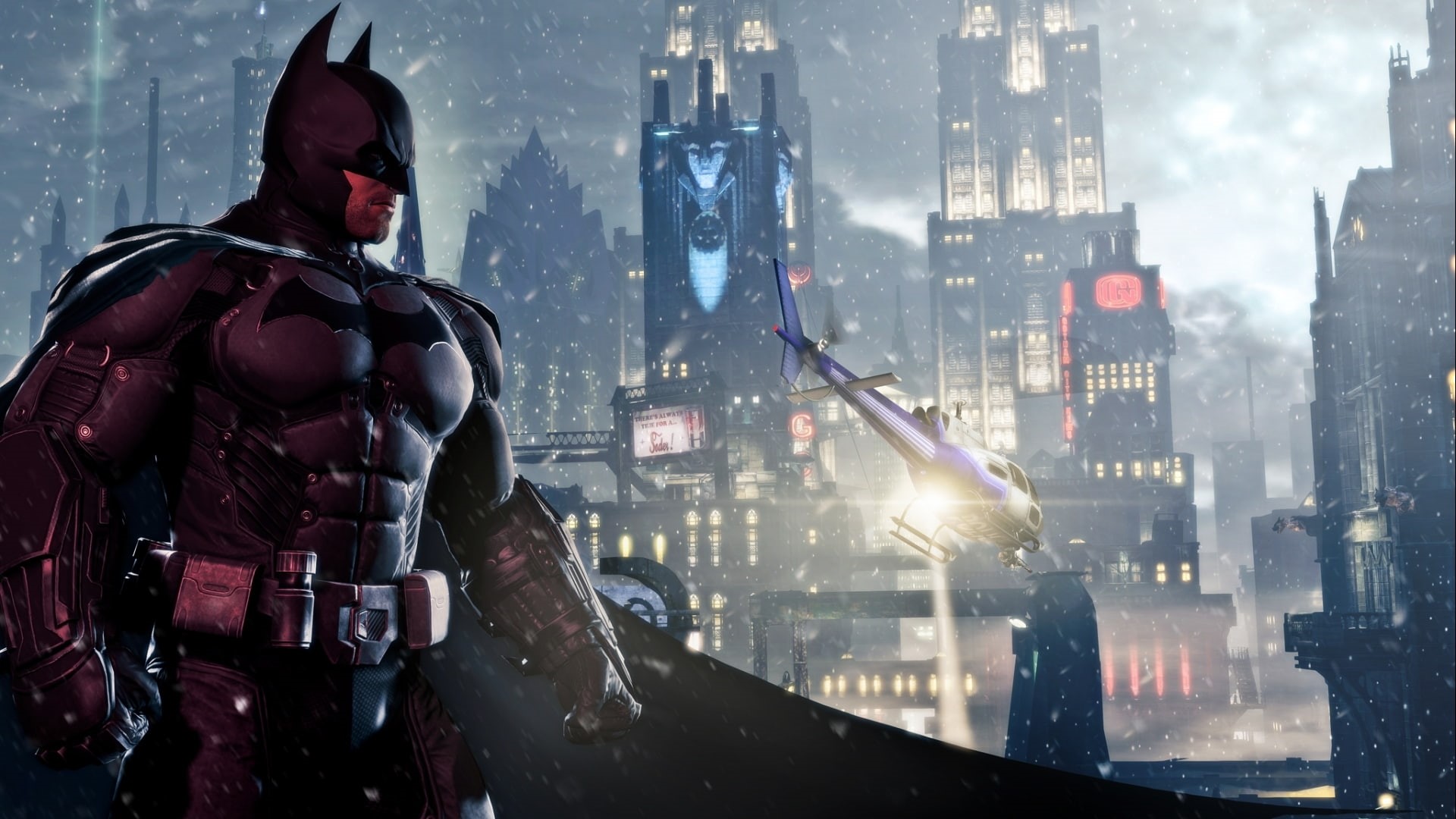 hd, helicopter, batman, origins, dc, 1080P, video games, arkham, HD Wallpaper