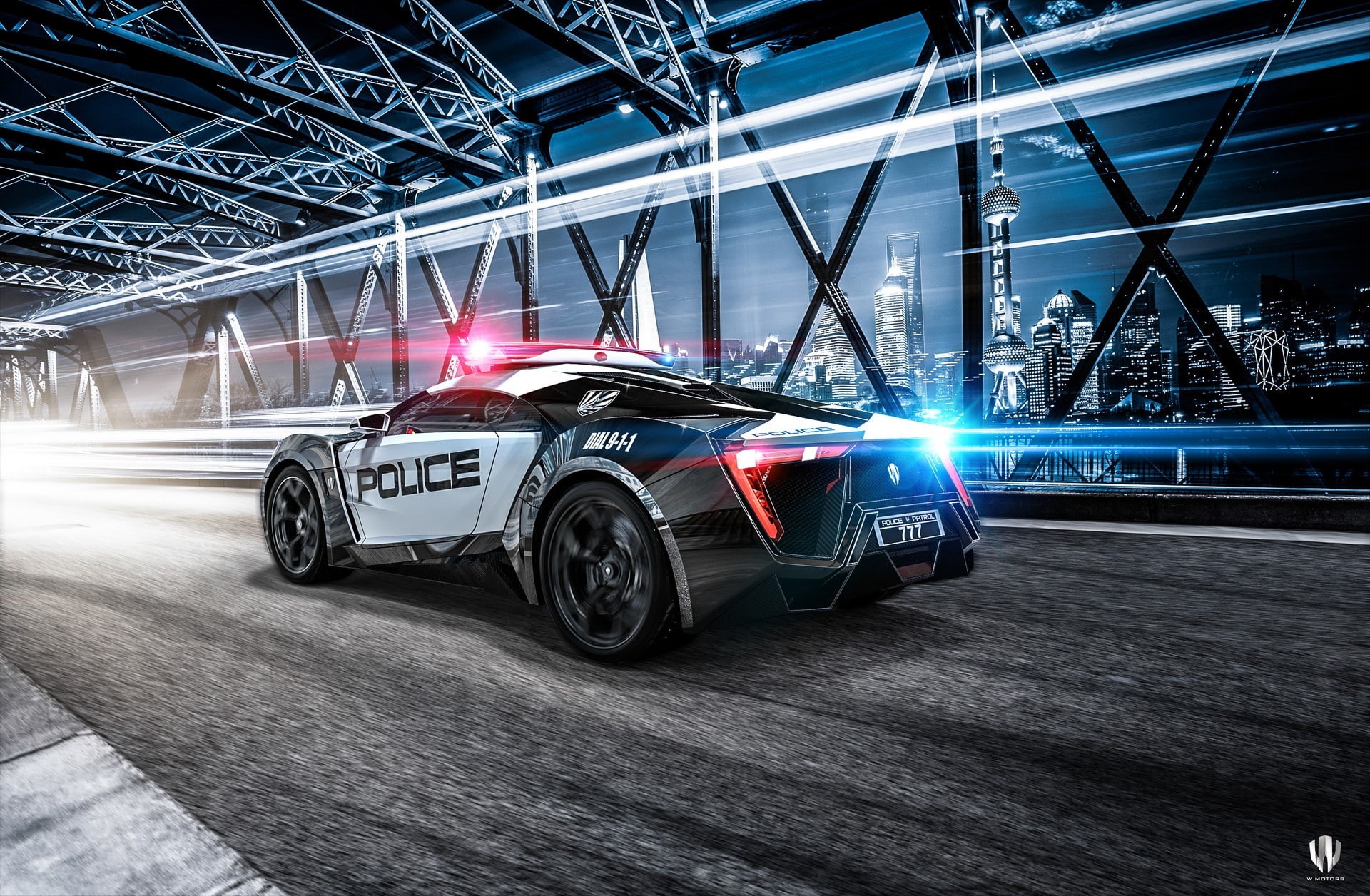 1080P, built structure, motor vehicle, night, speed, land vehicle, lykan hypersport, outdoors, police cars, on the move, Need for Speed, city, architecture, HD Wallpaper