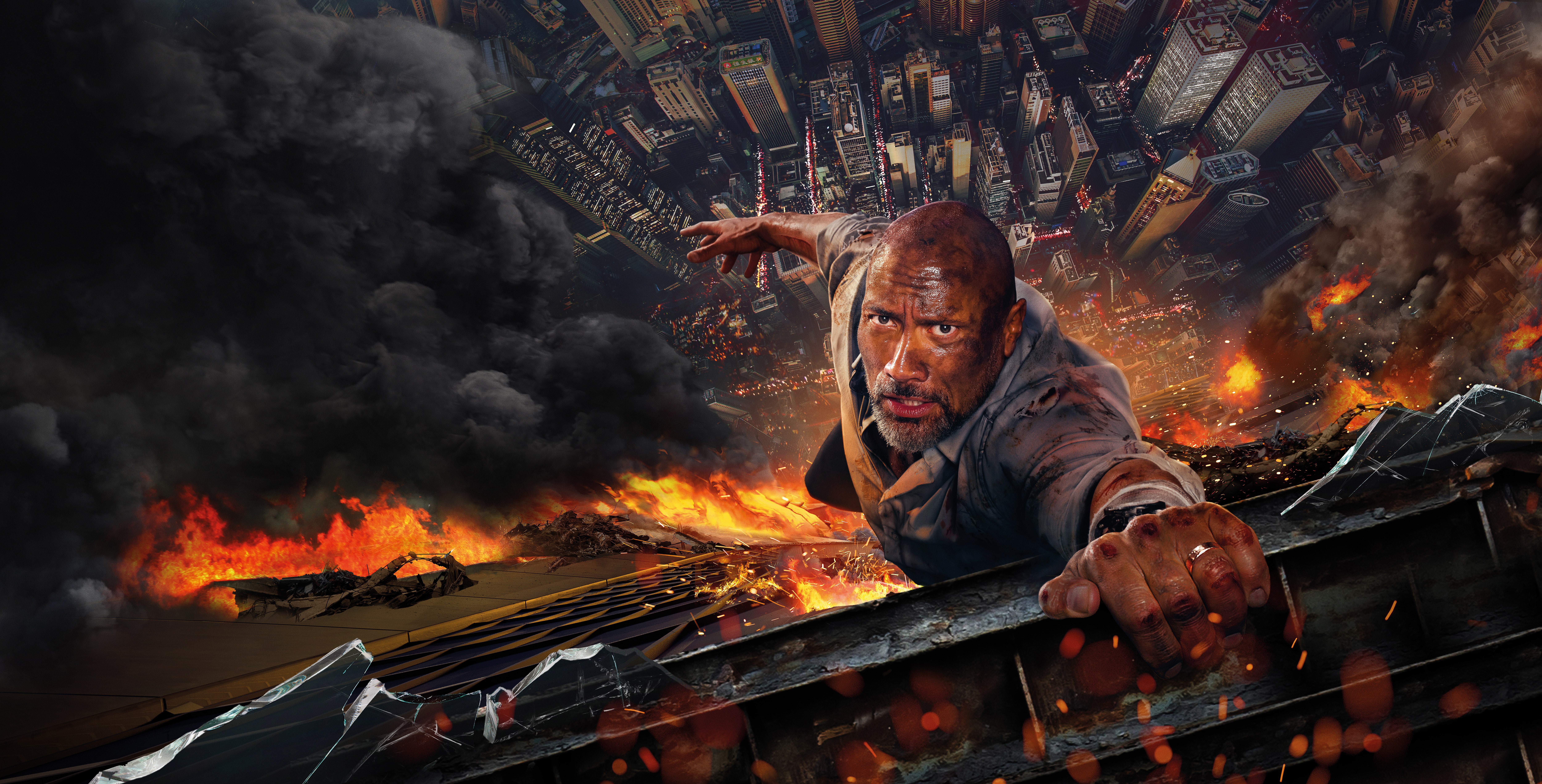 8k, dwayne johnson, movies, 8K, 2018 movies, hd, skyscraper movie, 4k, 10k, 5k, HD Wallpaper