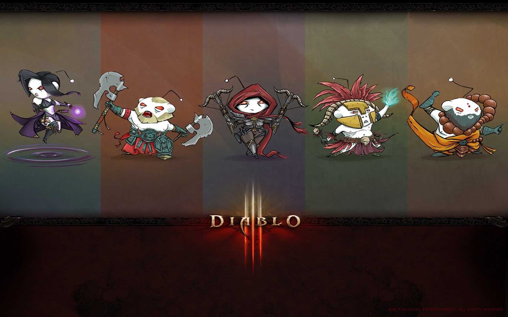 Diablo III, indoors, architecture, art and craft, video games, Blizzard Entertainment, wall - building feature, reddit, celebration, multi colored, mammal, HD Wallpaper