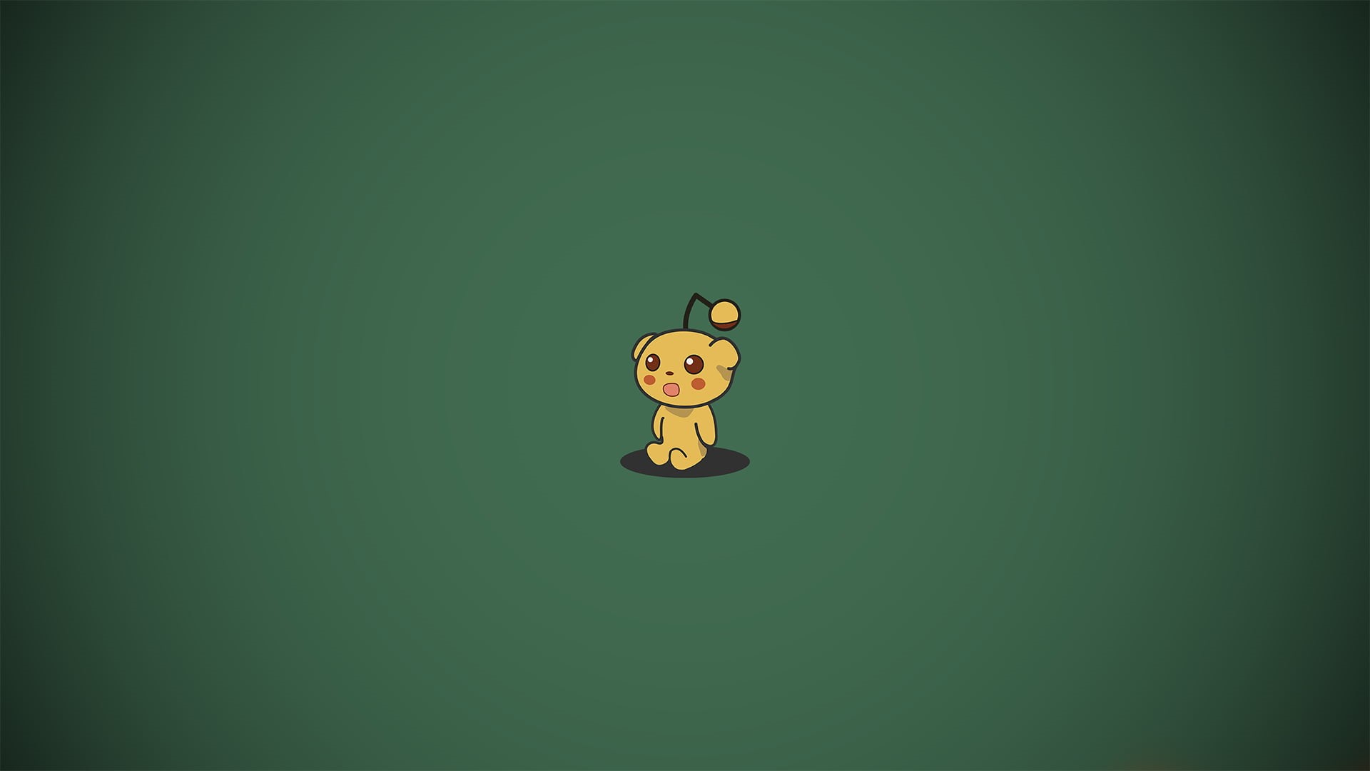 Pikachu, surprised, 1080P, green, reddit, HD Wallpaper