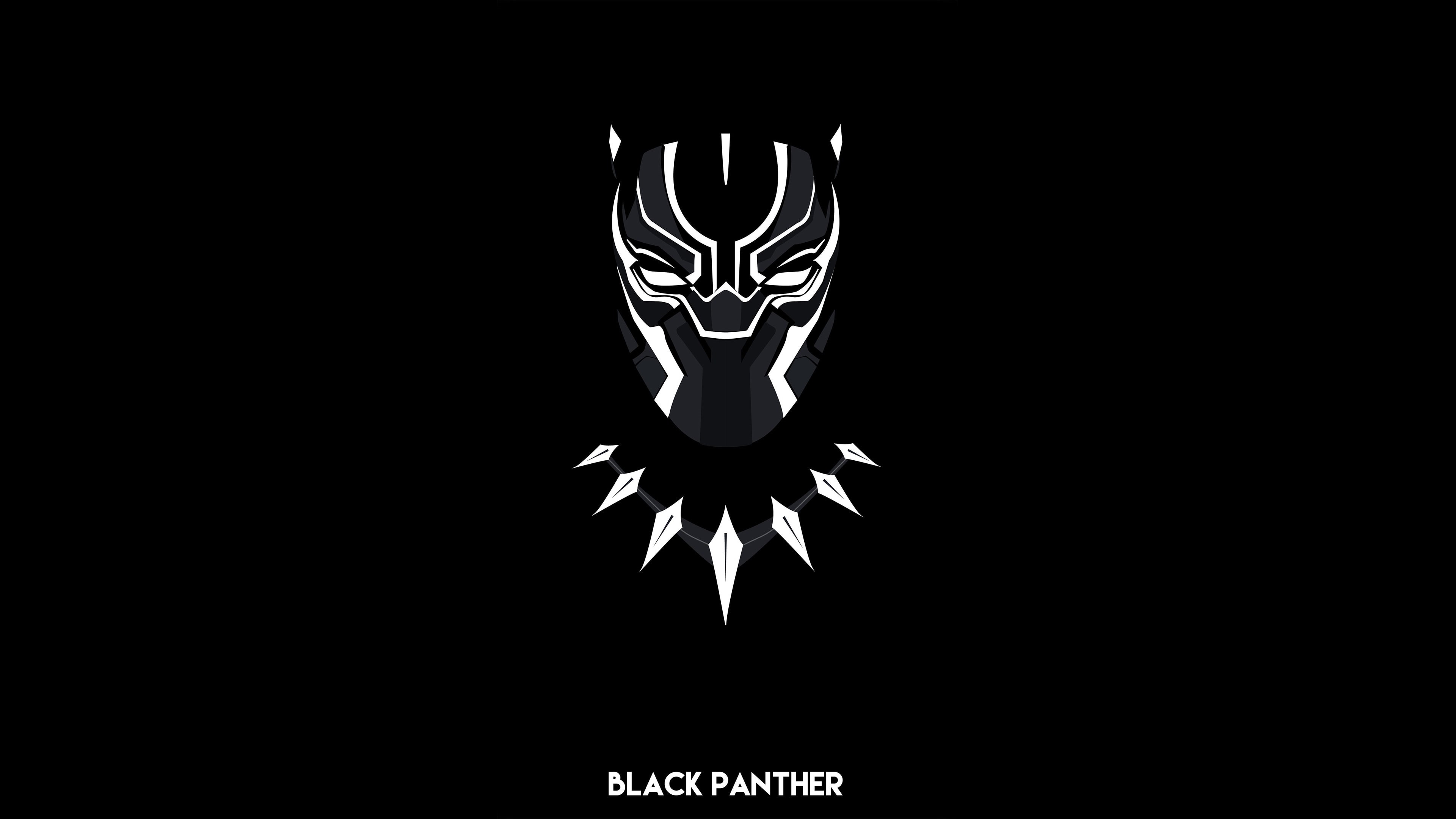 minimalism, 4k, artist, 4K, artstation, artwork, superheroes, black panther, HD Wallpaper