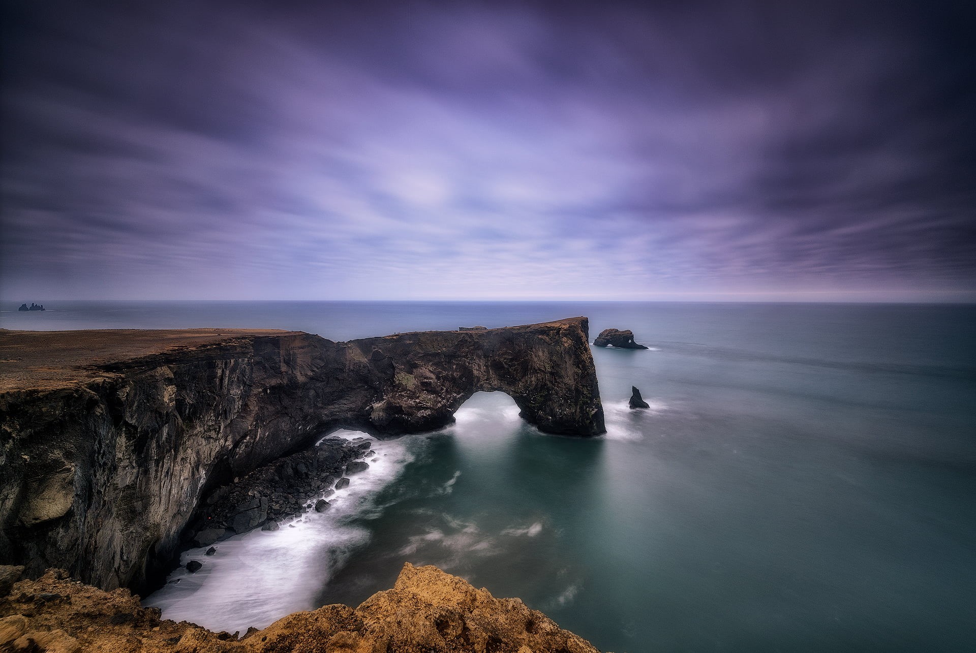nature, beautiful  place, scenics, colors, cliff, wow, landscape, clouds, daytime, amanecer, ocean, iceland, rocks, 1080P, travel  photography, water, HD Wallpaper