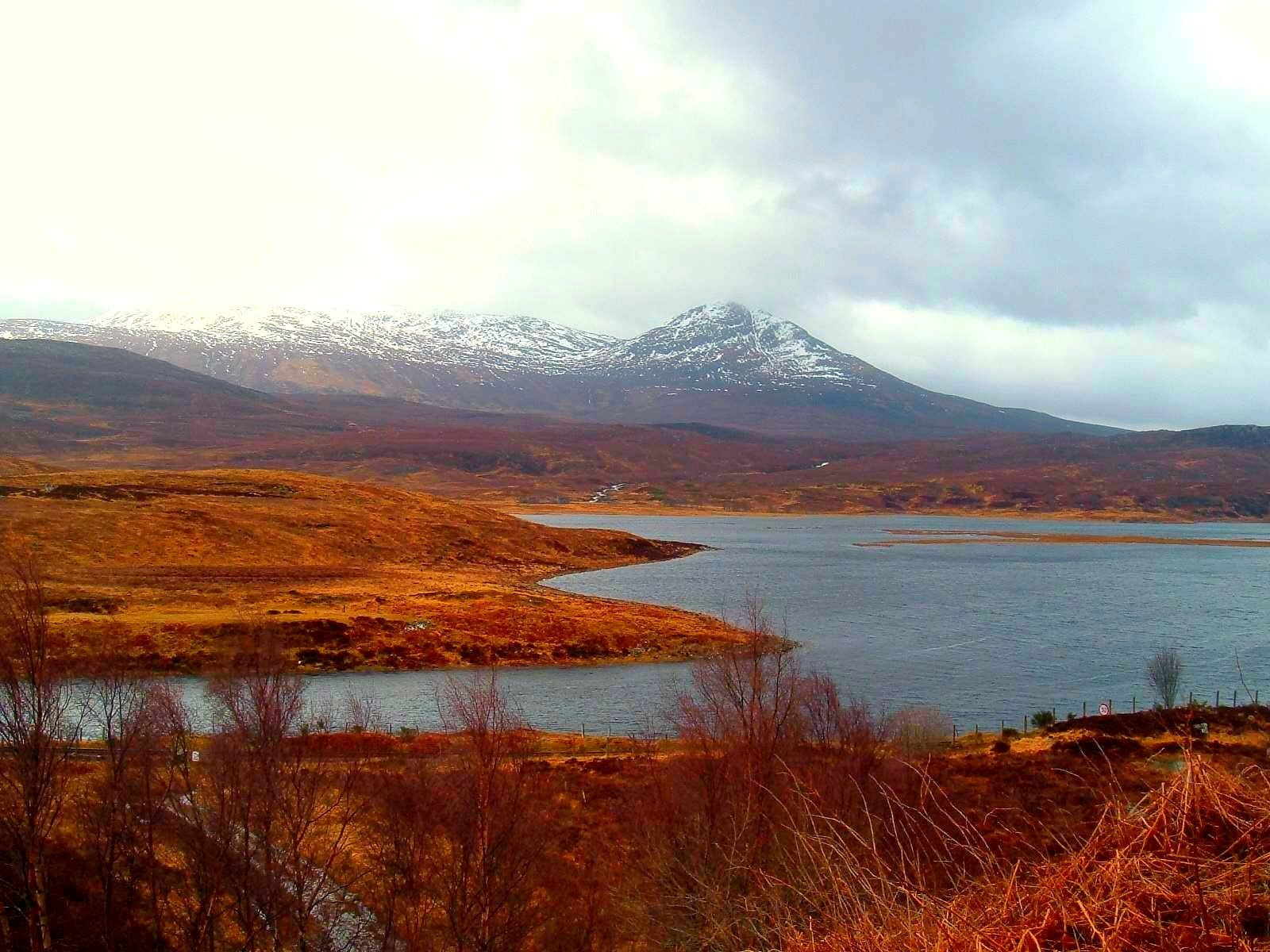 landscape, Flickr, nature, Kyle  Line, mountain, body, caledonia, Estrellas, day, Wester Ross, outdoors, lake, water, autumn, 720P, inverness scotland, HD Wallpaper
