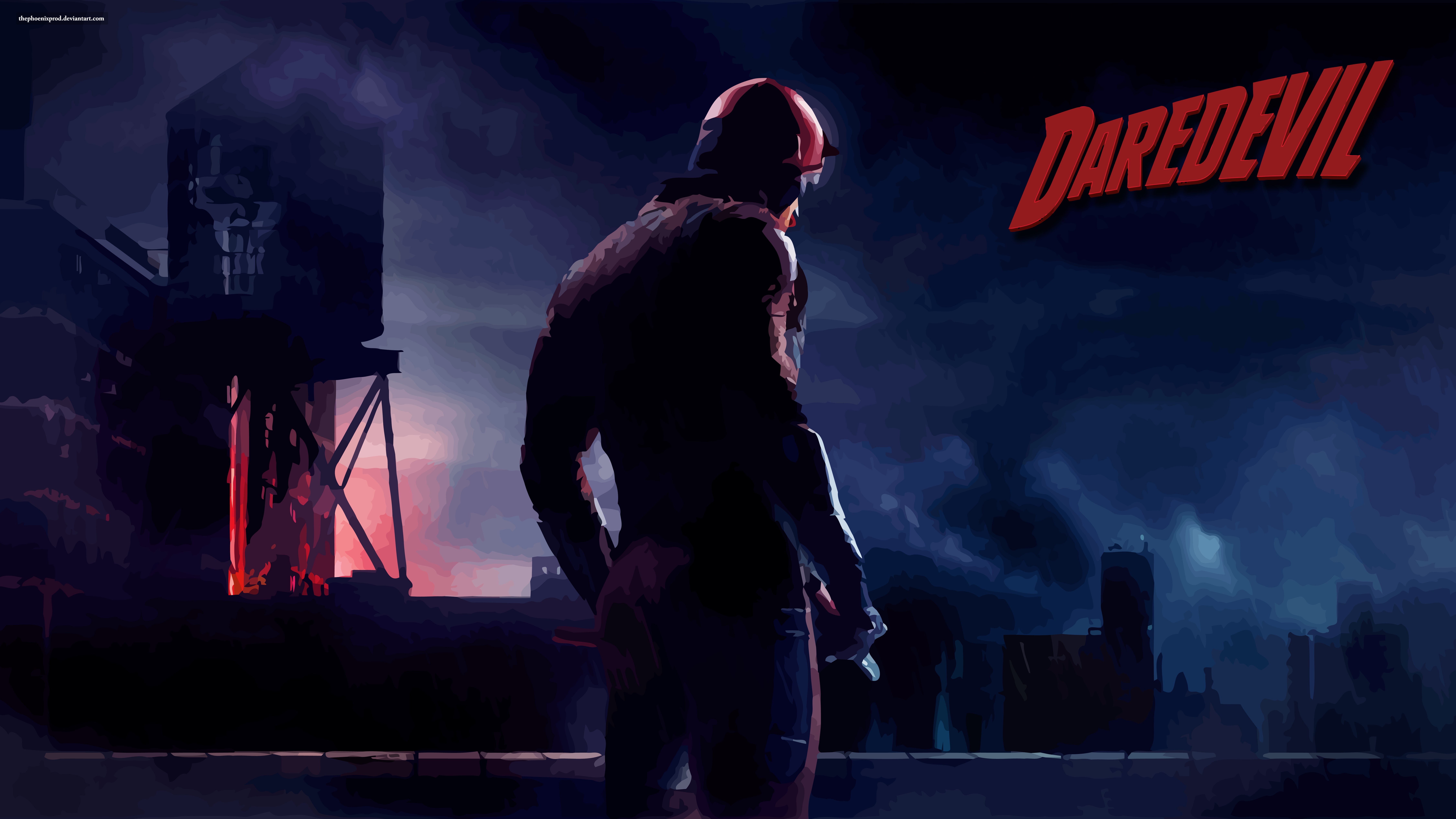 the defenders, 5k, artwork, 8k, 4k, 10k, deviantart, artist, 8K, daredevil, hd, tv shows, HD Wallpaper