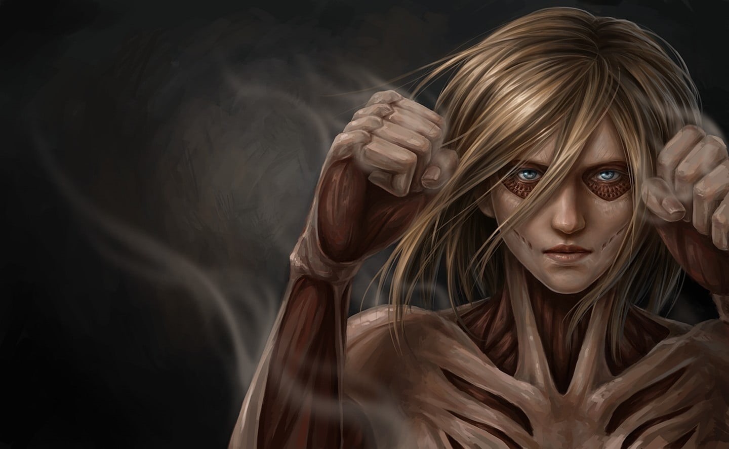 bangs, front view, Shingeki no Kyojin, blond hair, females, one person, hairstyle, young adult, indoors, titans, young women, lifestyles, women, HD Wallpaper