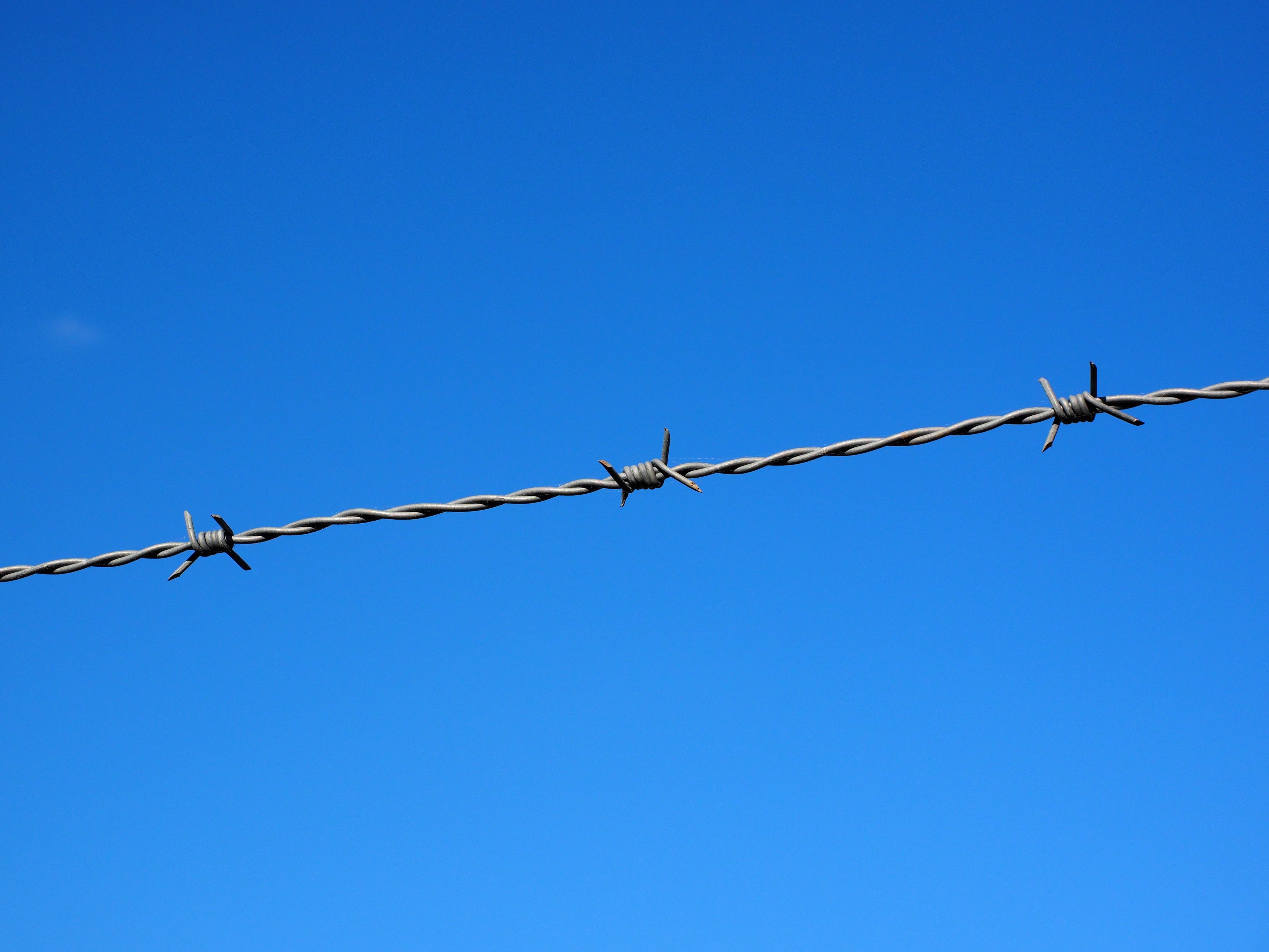 connection, copy space, demarcation, no people, sign, communication, limit, safety, technology, protection, outdoors, blue, day, forbidden, security, exclusion, HD Wallpaper