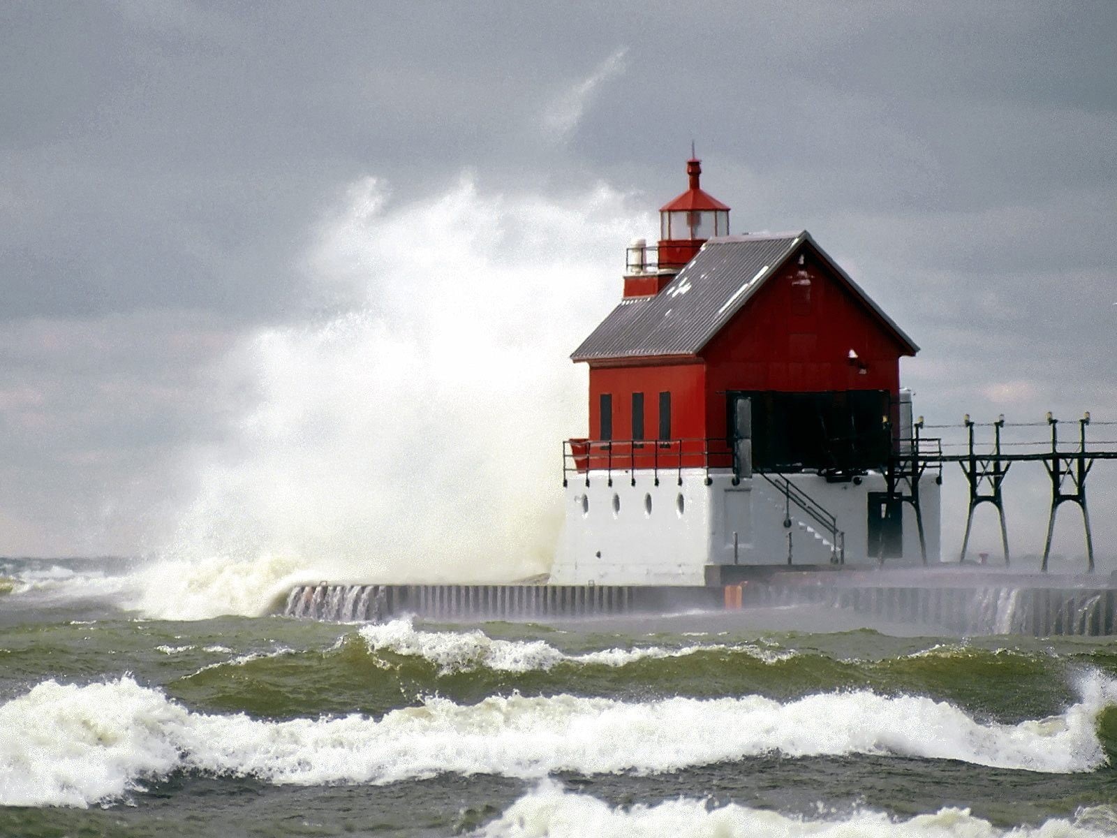 no people, waves, 720P, outdoors, building, built structure, tower, motion, wave, water, power in nature, big, day, waterfront, lighthouse, flowing water, HD Wallpaper