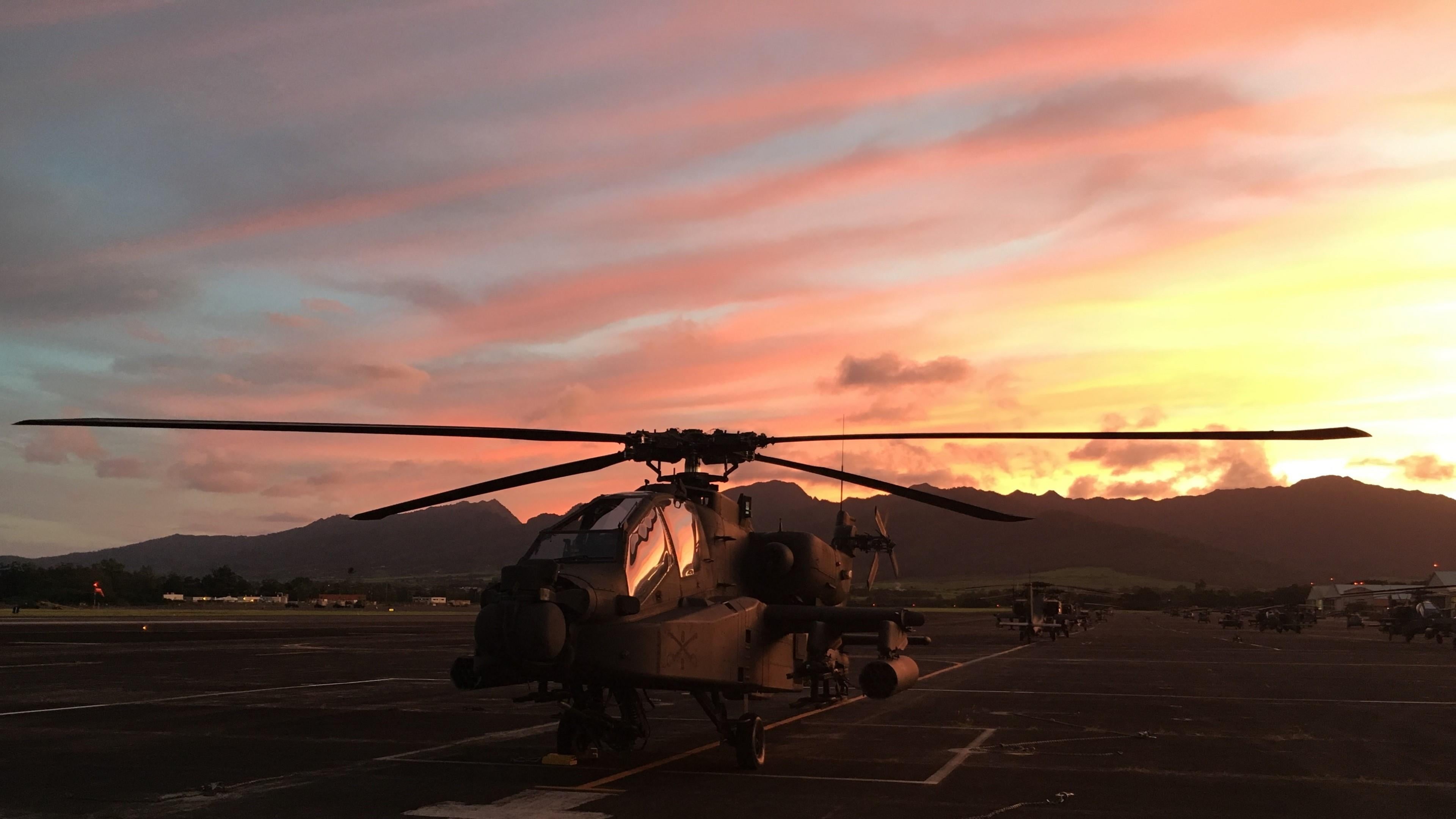 aerospace industry, army, mode of transportation, hawaii, public transportation, united states, helicopter, attack helicopter, transportation, us army, HD Wallpaper